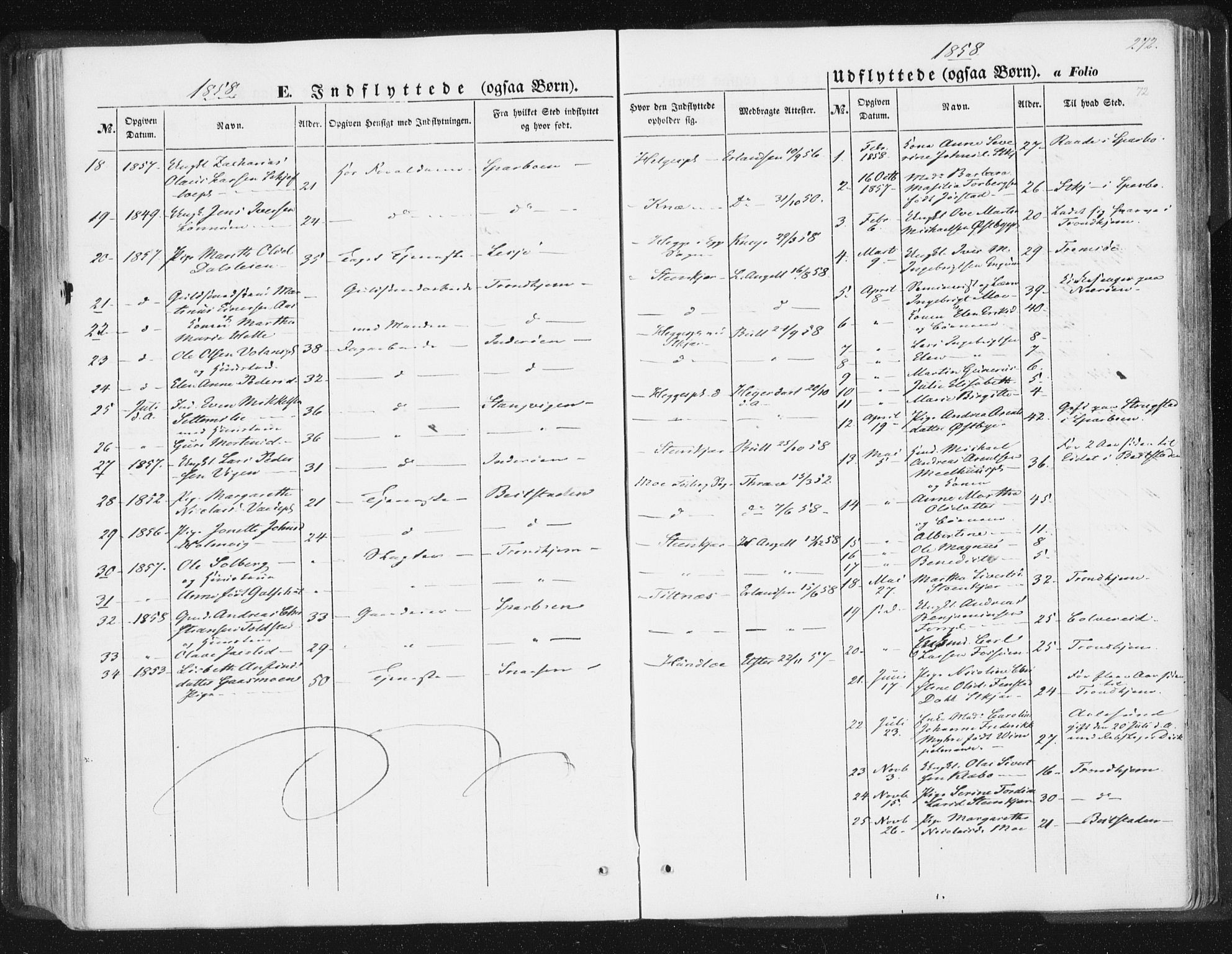 Ministerialprotokoller, klokkerbøker og fødselsregistre - Nord-Trøndelag, SAT/A-1458/746/L0446: Parish register (official) no. 746A05, 1846-1859, p. 272