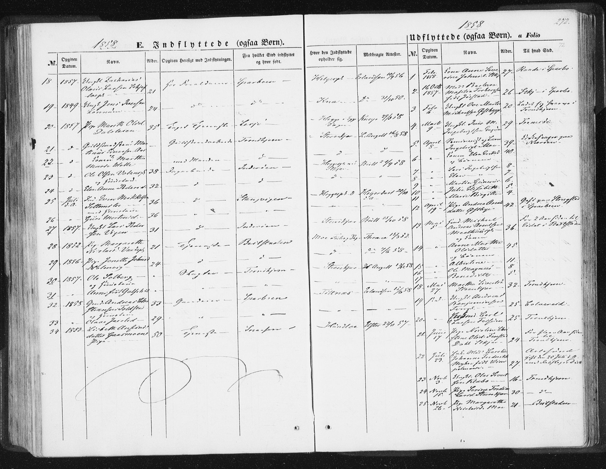 Ministerialprotokoller, klokkerbøker og fødselsregistre - Nord-Trøndelag, AV/SAT-A-1458/746/L0446: Parish register (official) no. 746A05, 1846-1859, p. 272