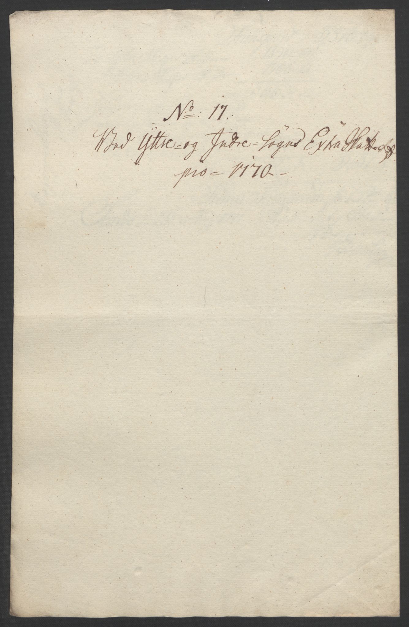 Rentekammeret inntil 1814, Realistisk ordnet avdeling, RA/EA-4070/Ol/L0018: [Gg 10]: Ekstraskatten, 23.09.1762. Sogn, 1762-1772, p. 304