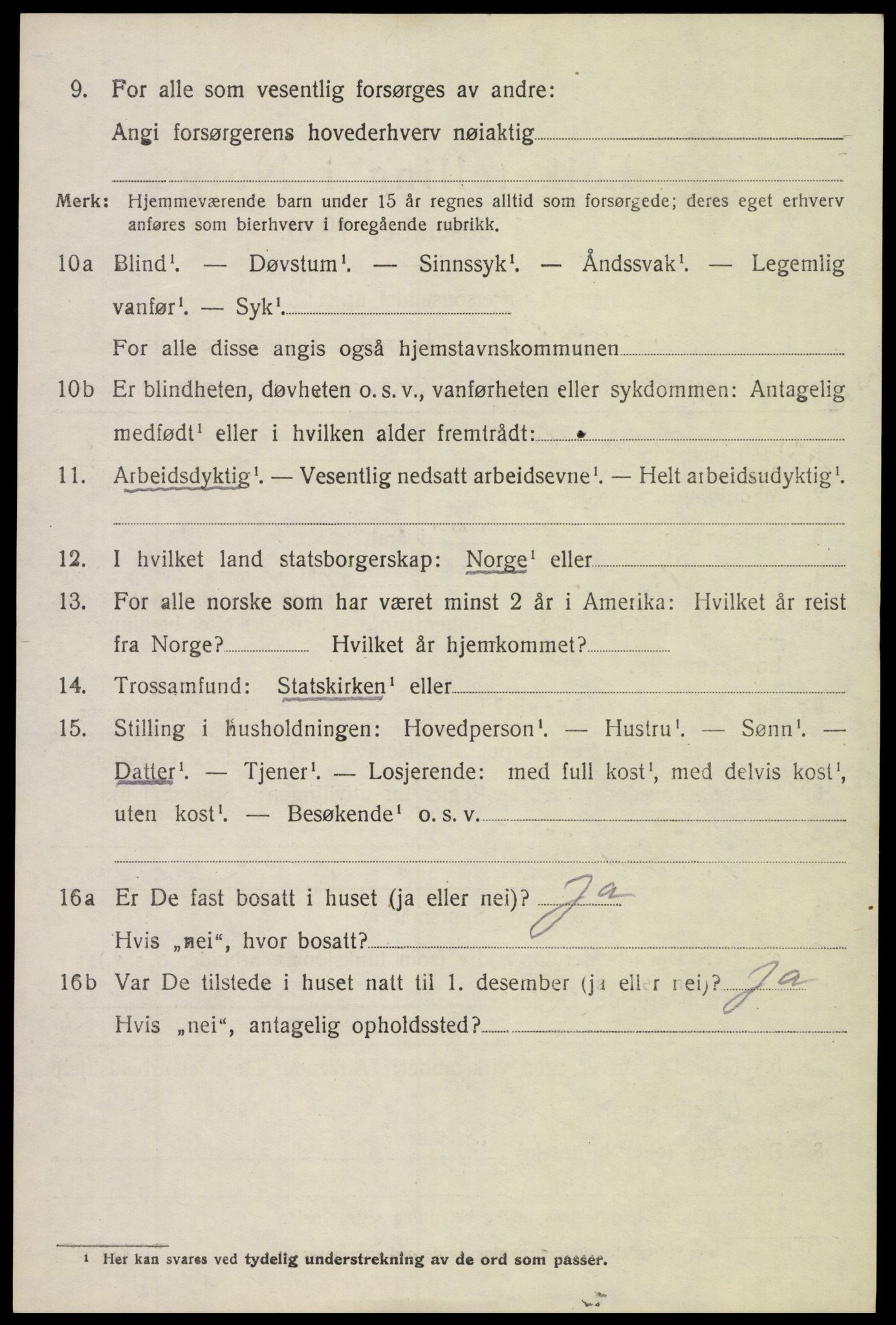 SAH, 1920 census for Nord-Aurdal, 1920, p. 9873