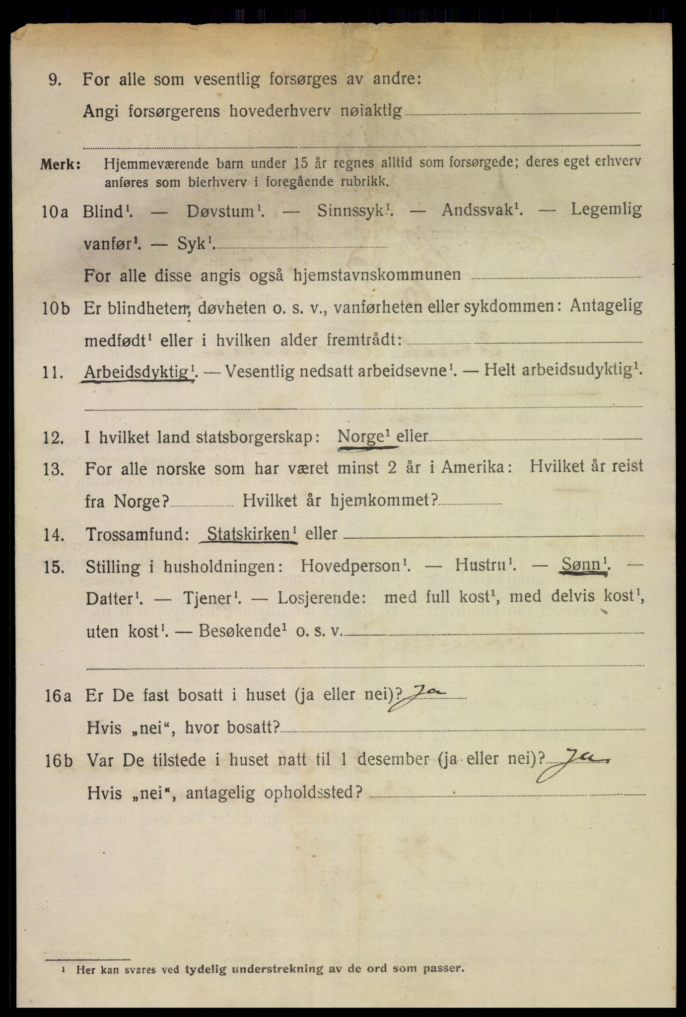 SAH, 1920 census for Hamar, 1920, p. 17524