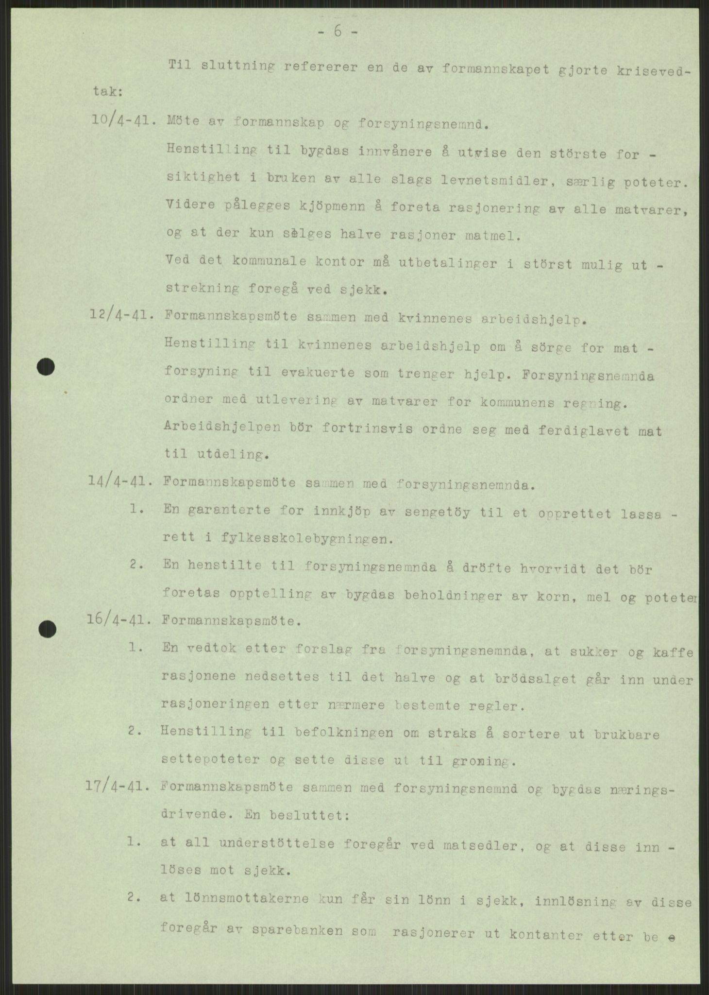 Forsvaret, Forsvarets krigshistoriske avdeling, AV/RA-RAFA-2017/Y/Ya/L0014: II-C-11-31 - Fylkesmenn.  Rapporter om krigsbegivenhetene 1940., 1940, p. 443