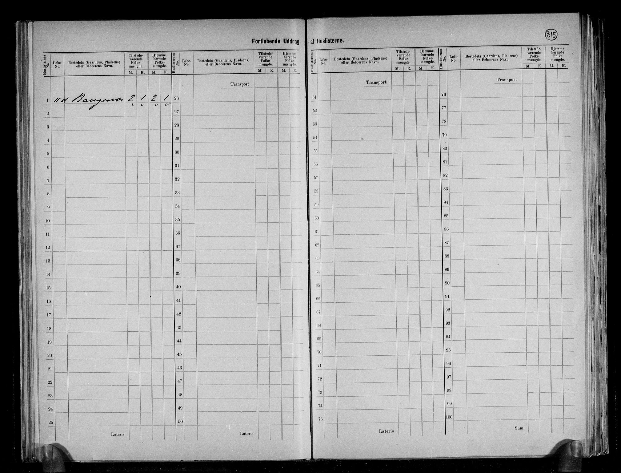RA, 1891 census for 1233 Ulvik, 1891, p. 10