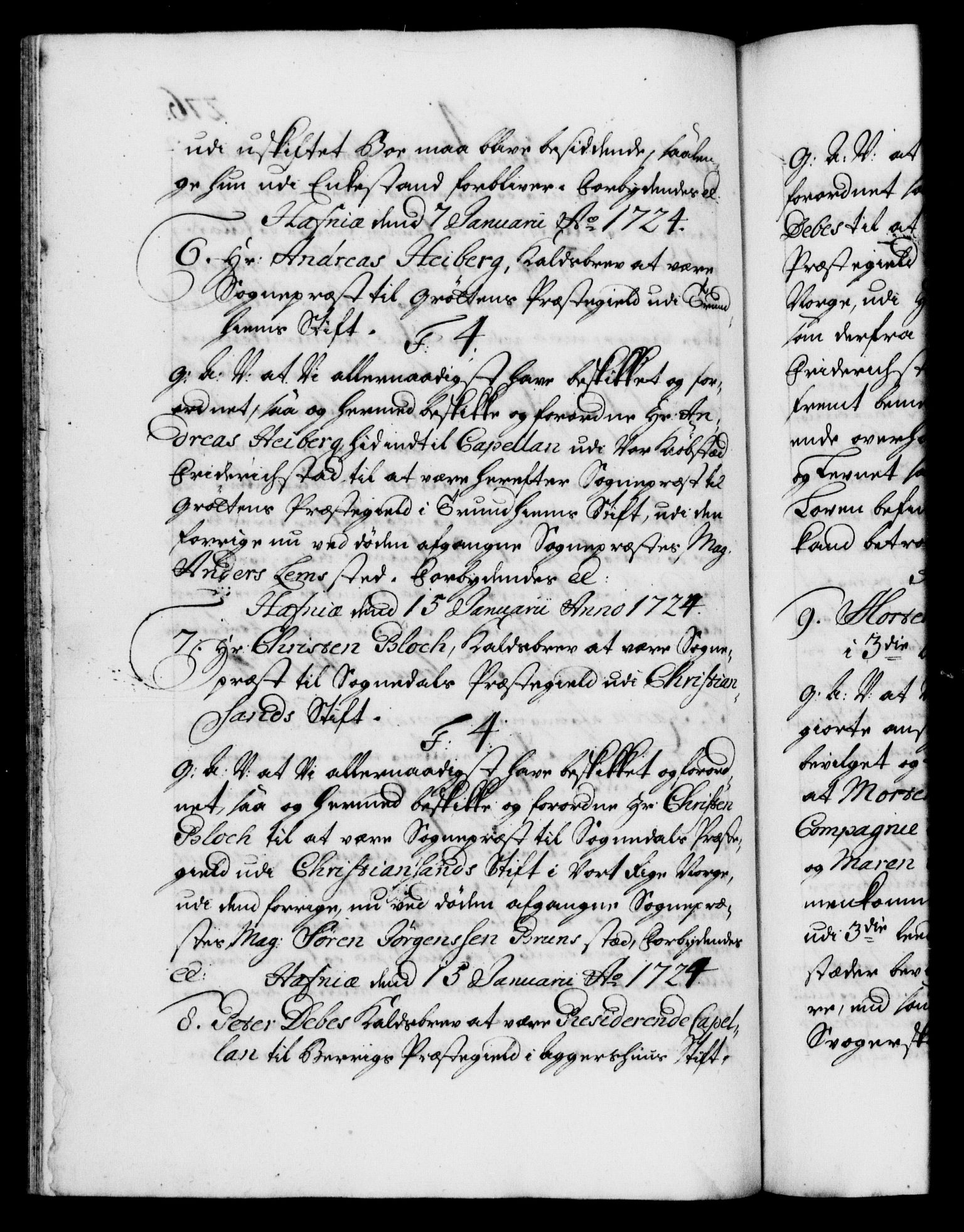 Danske Kanselli 1572-1799, AV/RA-EA-3023/F/Fc/Fca/Fcaa/L0024: Norske registre, 1723-1725, p. 276b