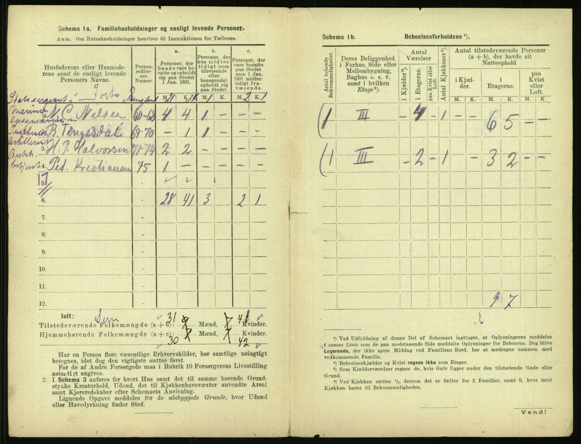 RA, 1891 census for 0301 Kristiania, 1891, p. 135320