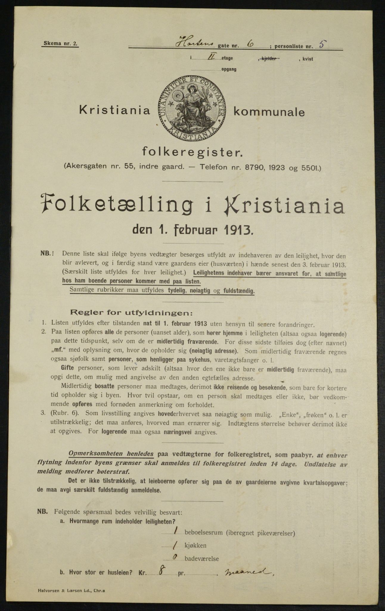 OBA, Municipal Census 1913 for Kristiania, 1913, p. 41246