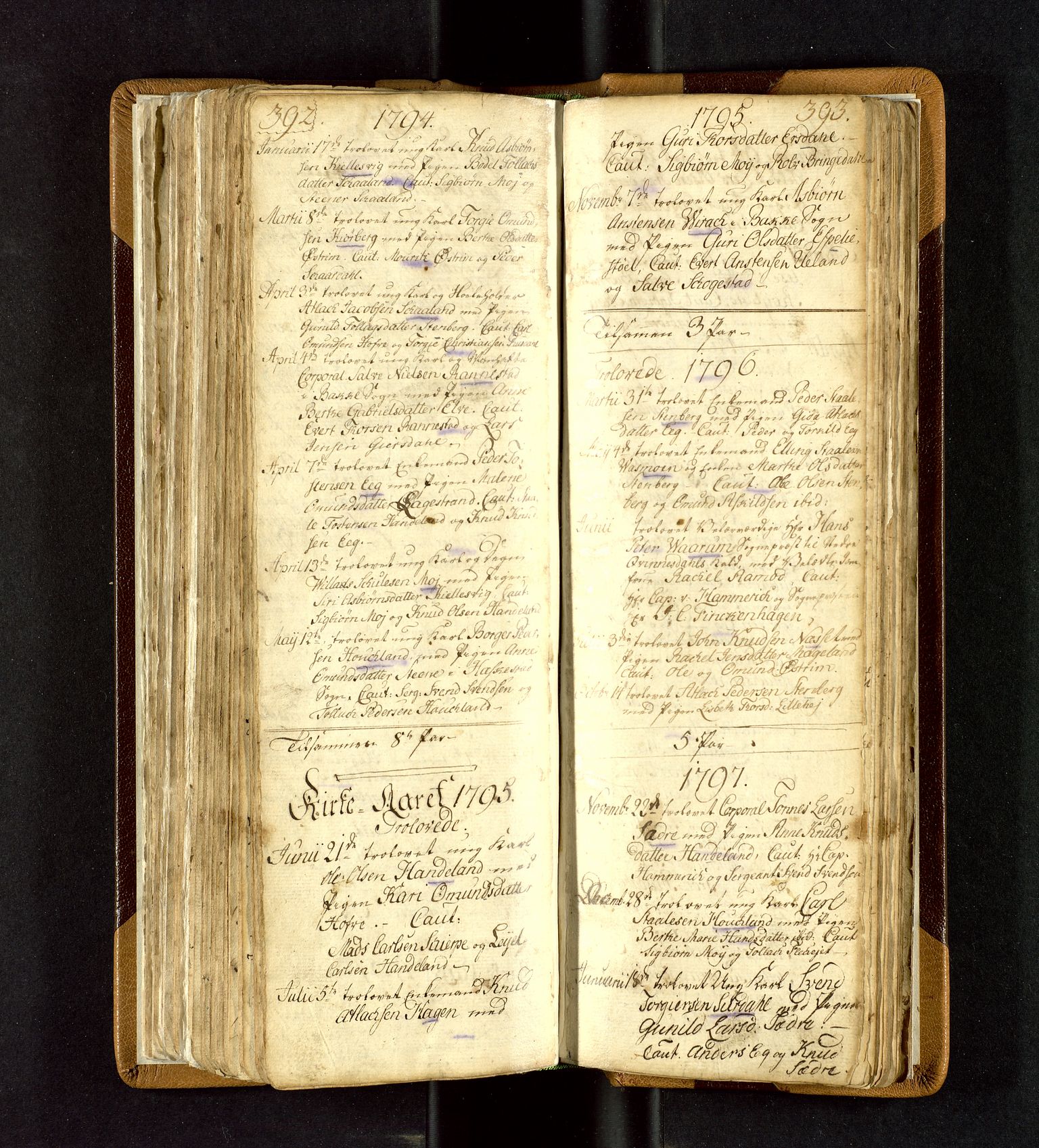 Lund sokneprestkontor, SAST/A-101809/S06/L0003: Parish register (official) no. A 3, 1761-1801, p. 392-393