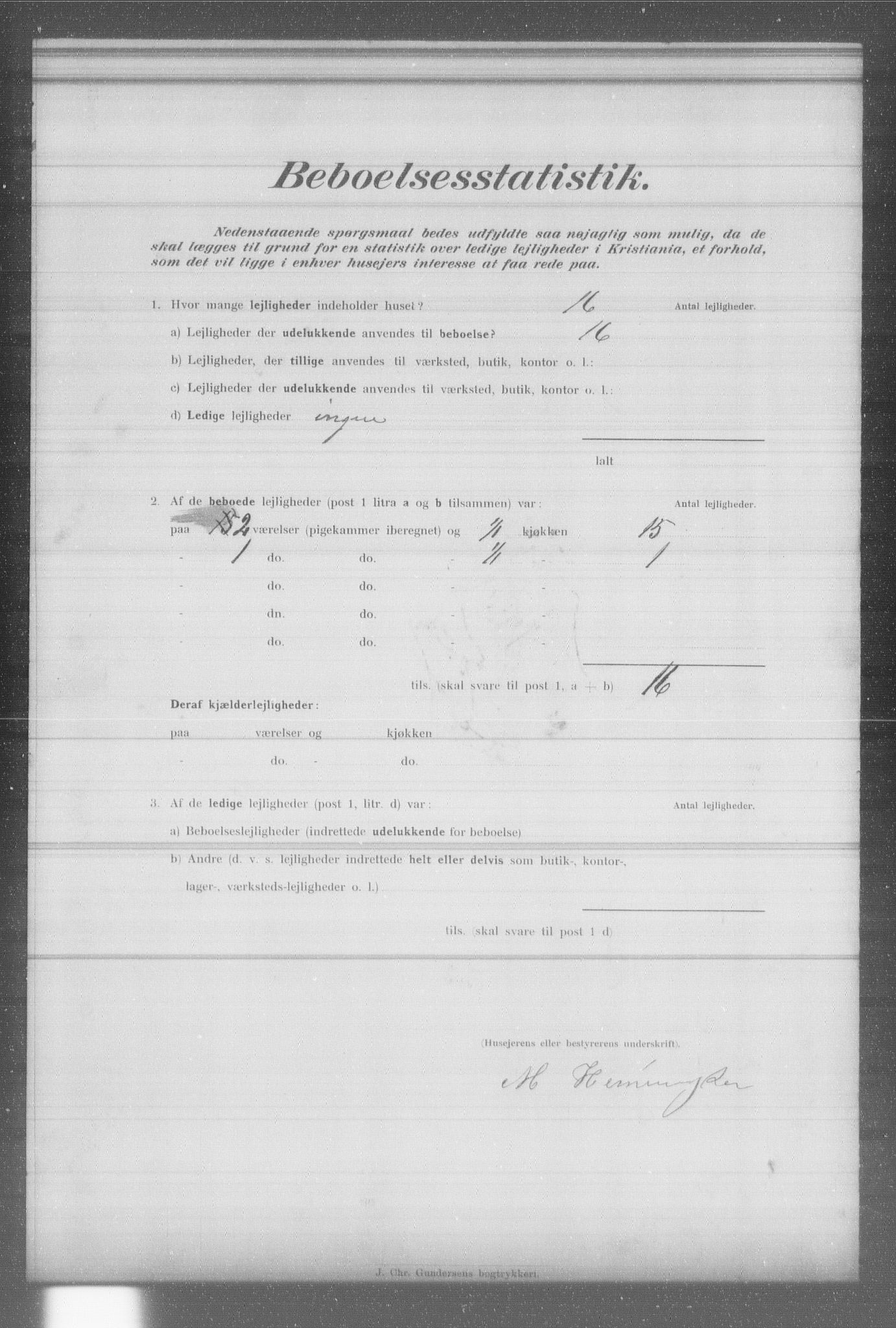 OBA, Municipal Census 1902 for Kristiania, 1902, p. 9166