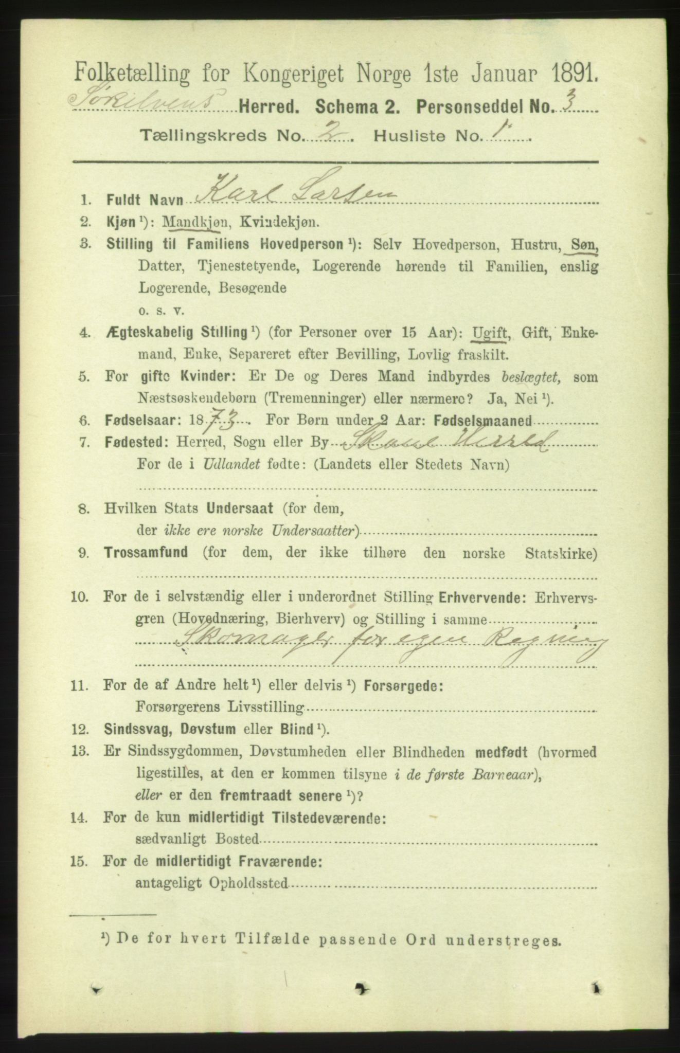 RA, 1891 census for 1528 Sykkylven, 1891, p. 841