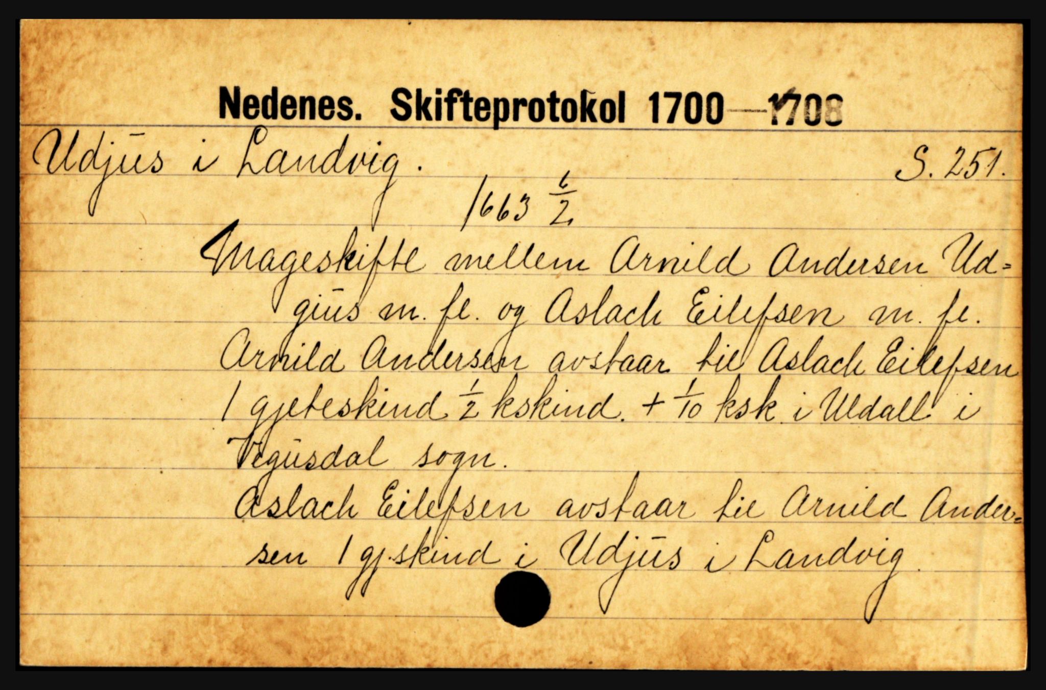 Nedenes sorenskriveri før 1824, AV/SAK-1221-0007/H, p. 31973