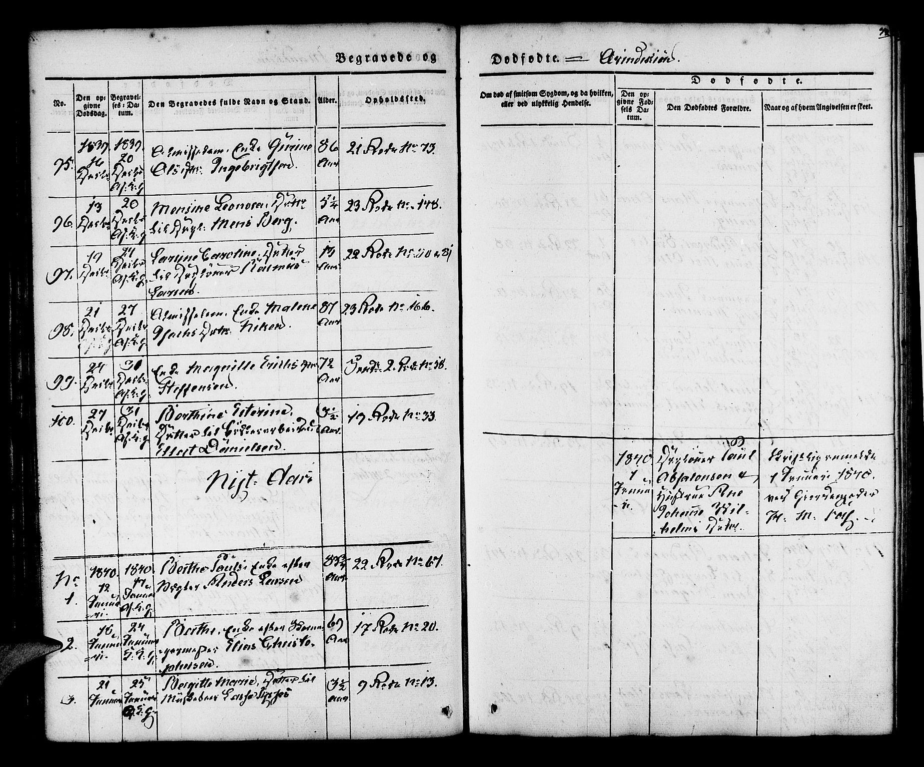 Korskirken sokneprestembete, SAB/A-76101/H/Hab: Parish register (copy) no. E 1, 1837-1851, p. 42