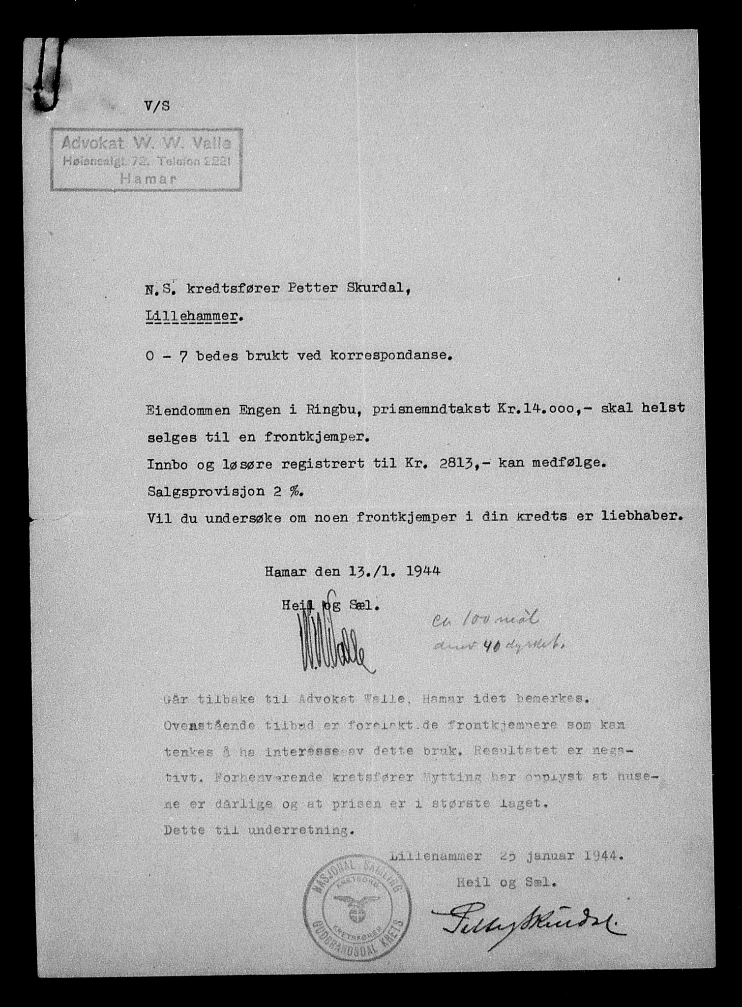 Justisdepartementet, Tilbakeføringskontoret for inndratte formuer, AV/RA-S-1564/H/Hc/Hcc/L0949: --, 1945-1947, p. 626
