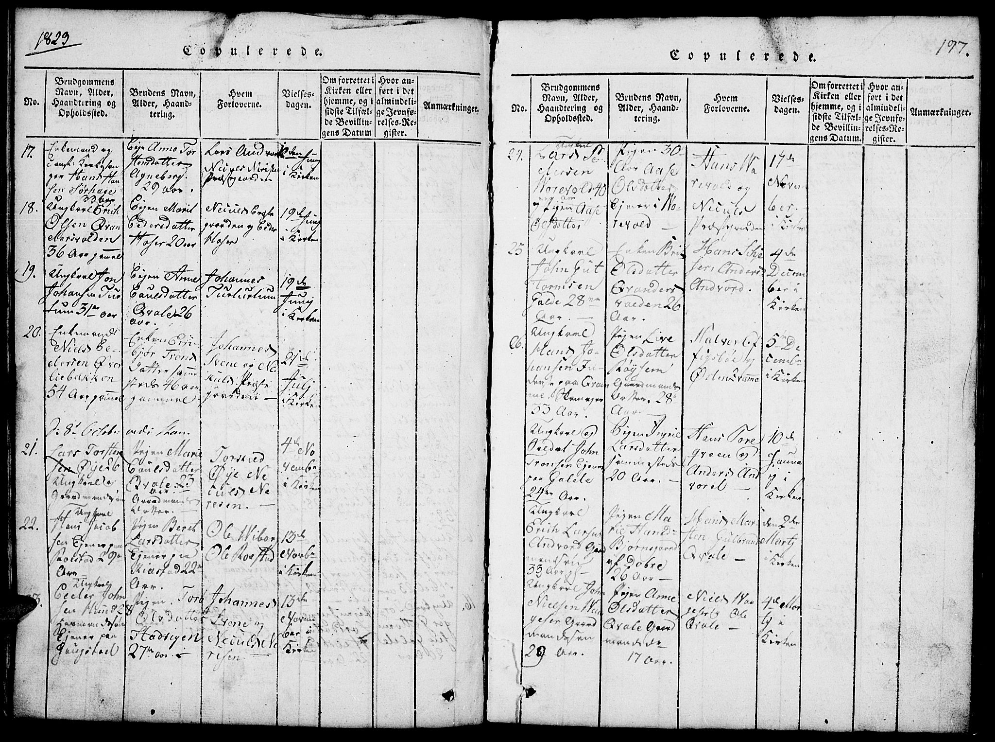 Lom prestekontor, SAH/PREST-070/L/L0001: Parish register (copy) no. 1, 1815-1836, p. 197