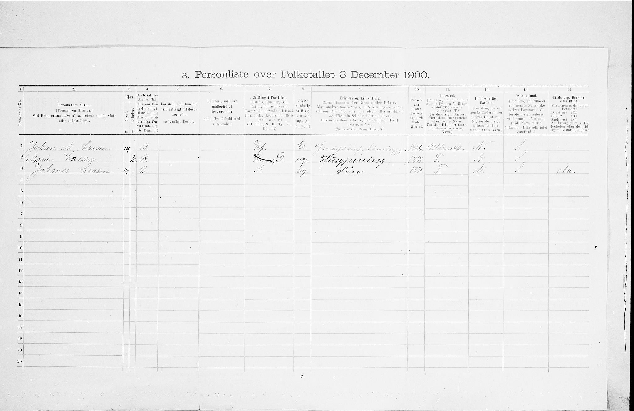 SAO, 1900 census for Kristiania, 1900, p. 104150