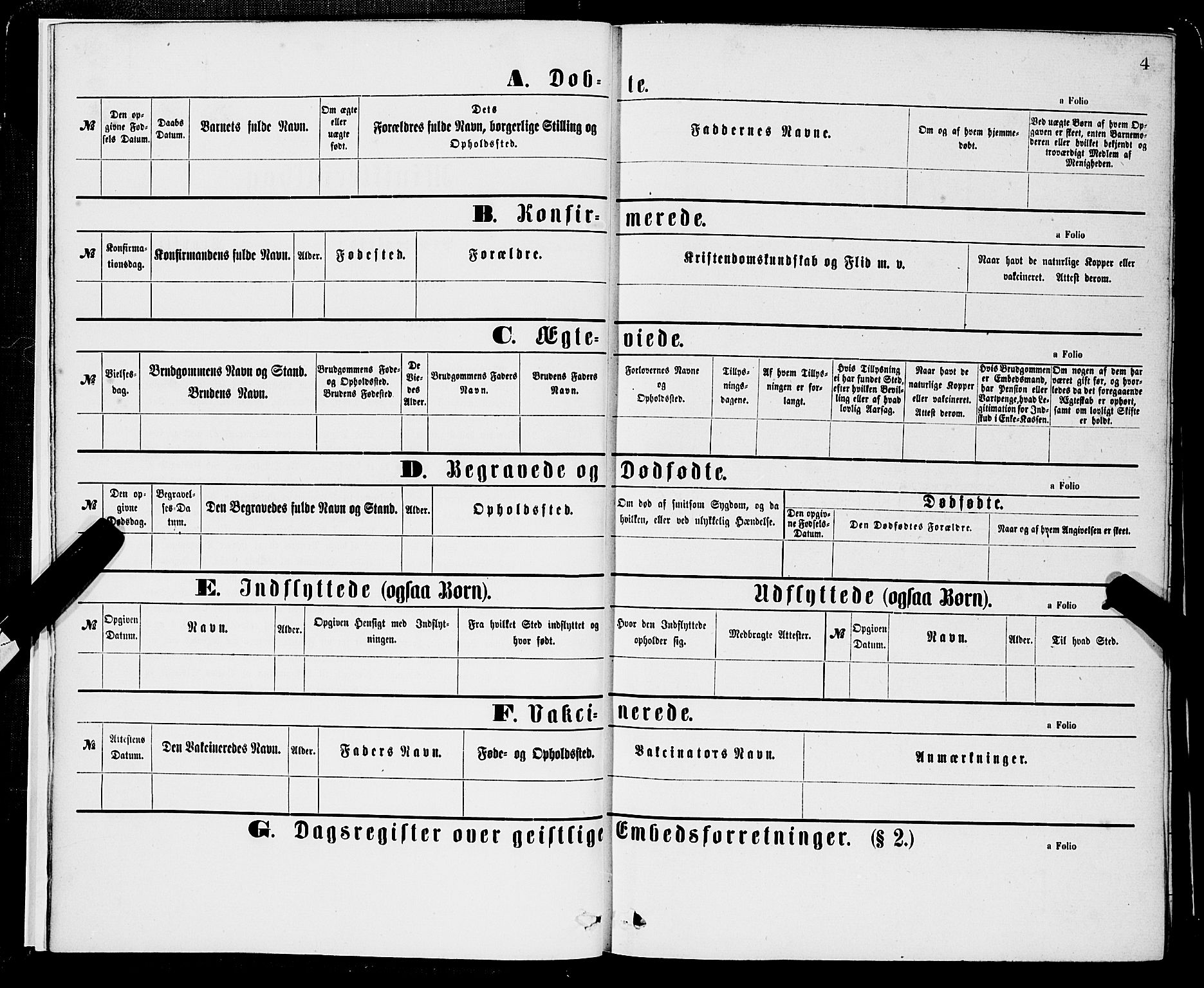 Domkirken sokneprestembete, AV/SAB-A-74801/H/Hab/L0013: Parish register (copy) no. B 6, 1869-1876, p. 4