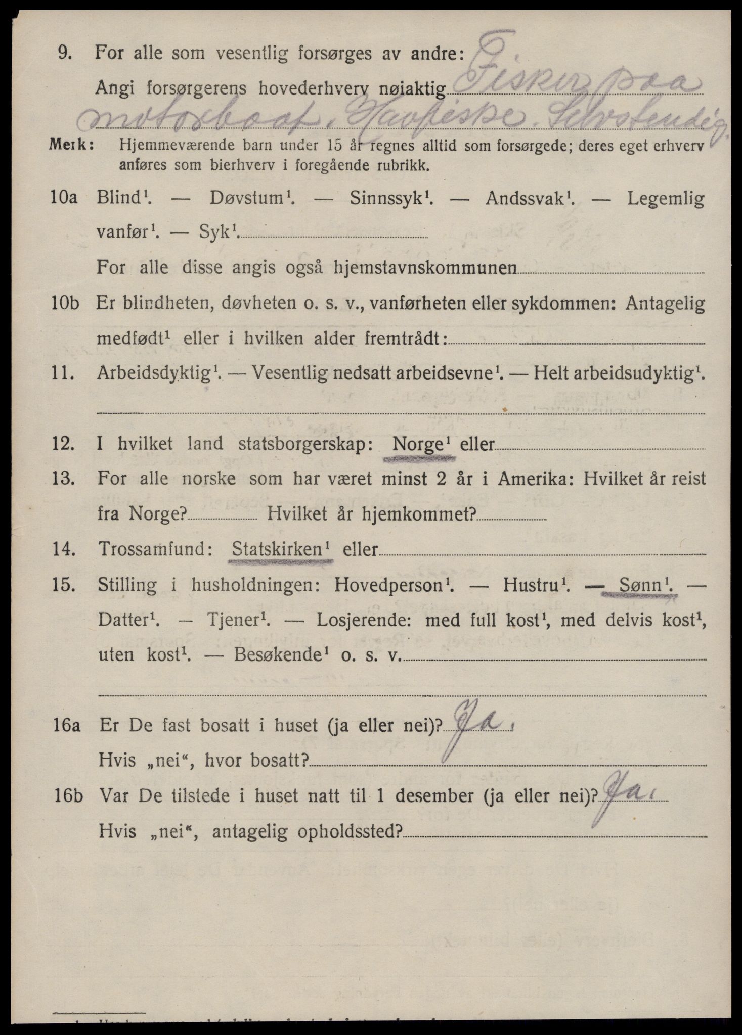 SAT, 1920 census for Borgund, 1920, p. 3859