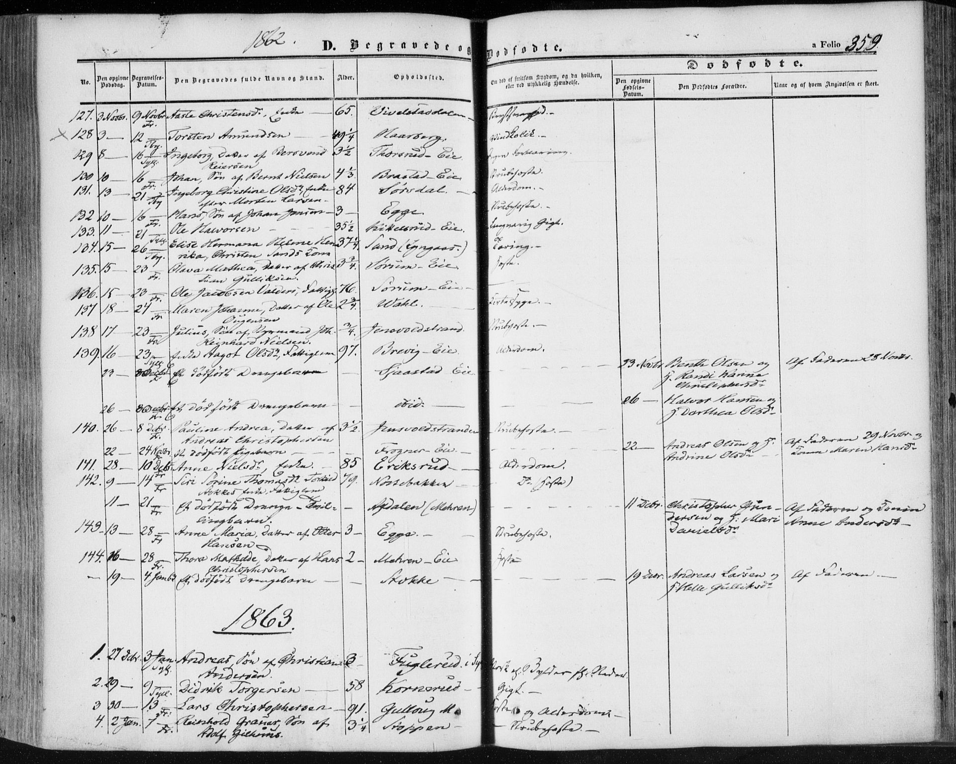 Lier kirkebøker, SAKO/A-230/F/Fa/L0012: Parish register (official) no. I 12, 1854-1864, p. 359