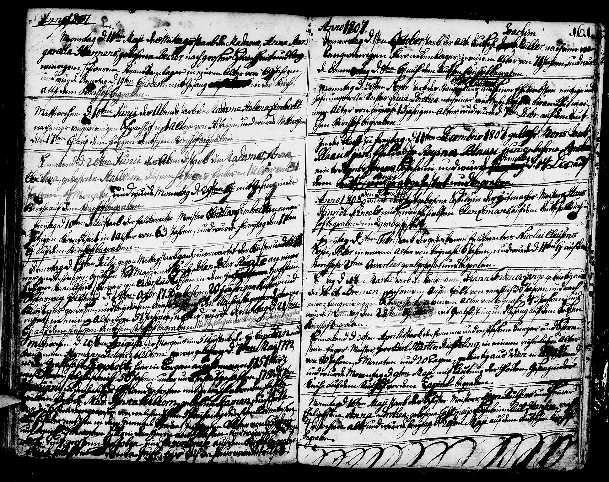 Mariakirken Sokneprestembete, SAB/A-76901/H/Haa/L0003: Parish register (official) no. A 3, 1786-1815, p. 161