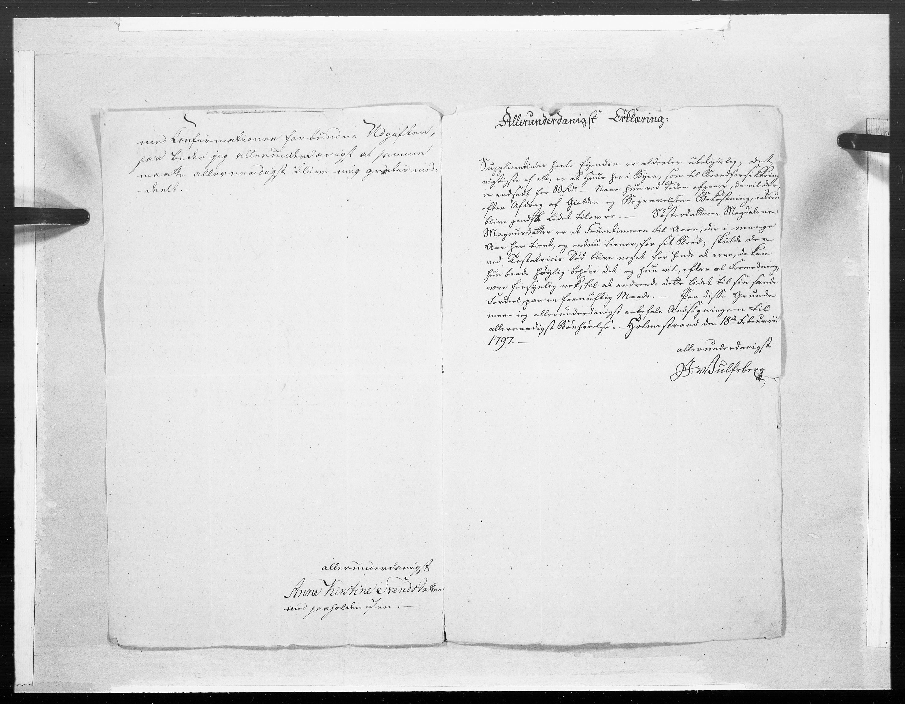 Danske Kanselli 1572-1799, RA/EA-3023/F/Fc/Fcc/Fcca/L0309: Norske innlegg 1572-1799, 1797, p. 160