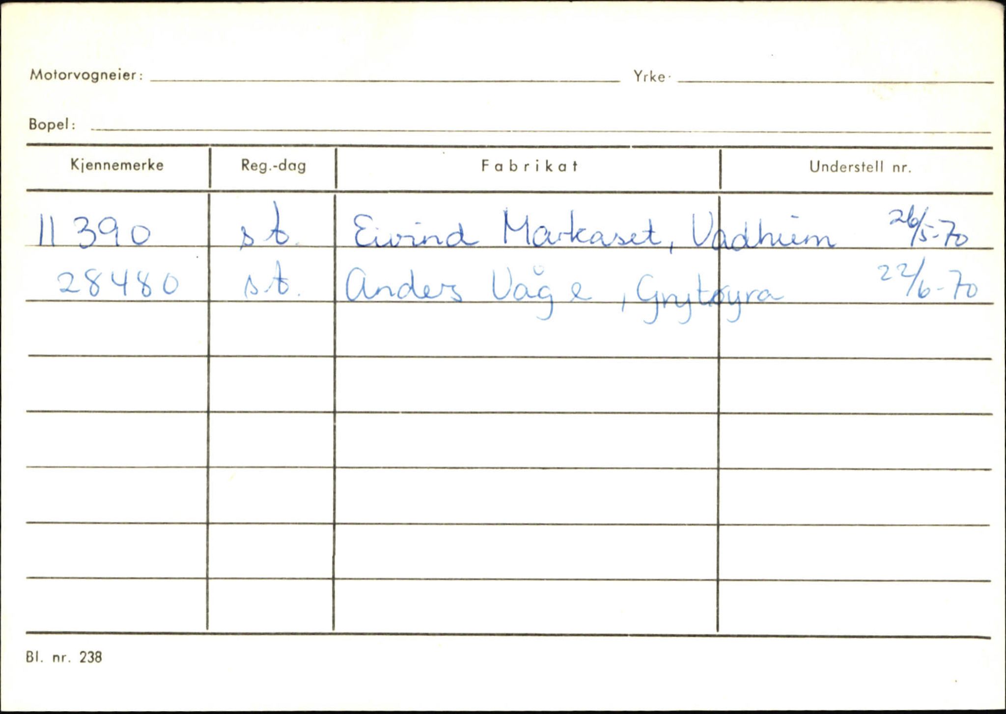 Statens vegvesen, Sogn og Fjordane vegkontor, AV/SAB-A-5301/4/F/L0132: Eigarregister Askvoll A-Å. Balestrand A-Å, 1945-1975, p. 1138