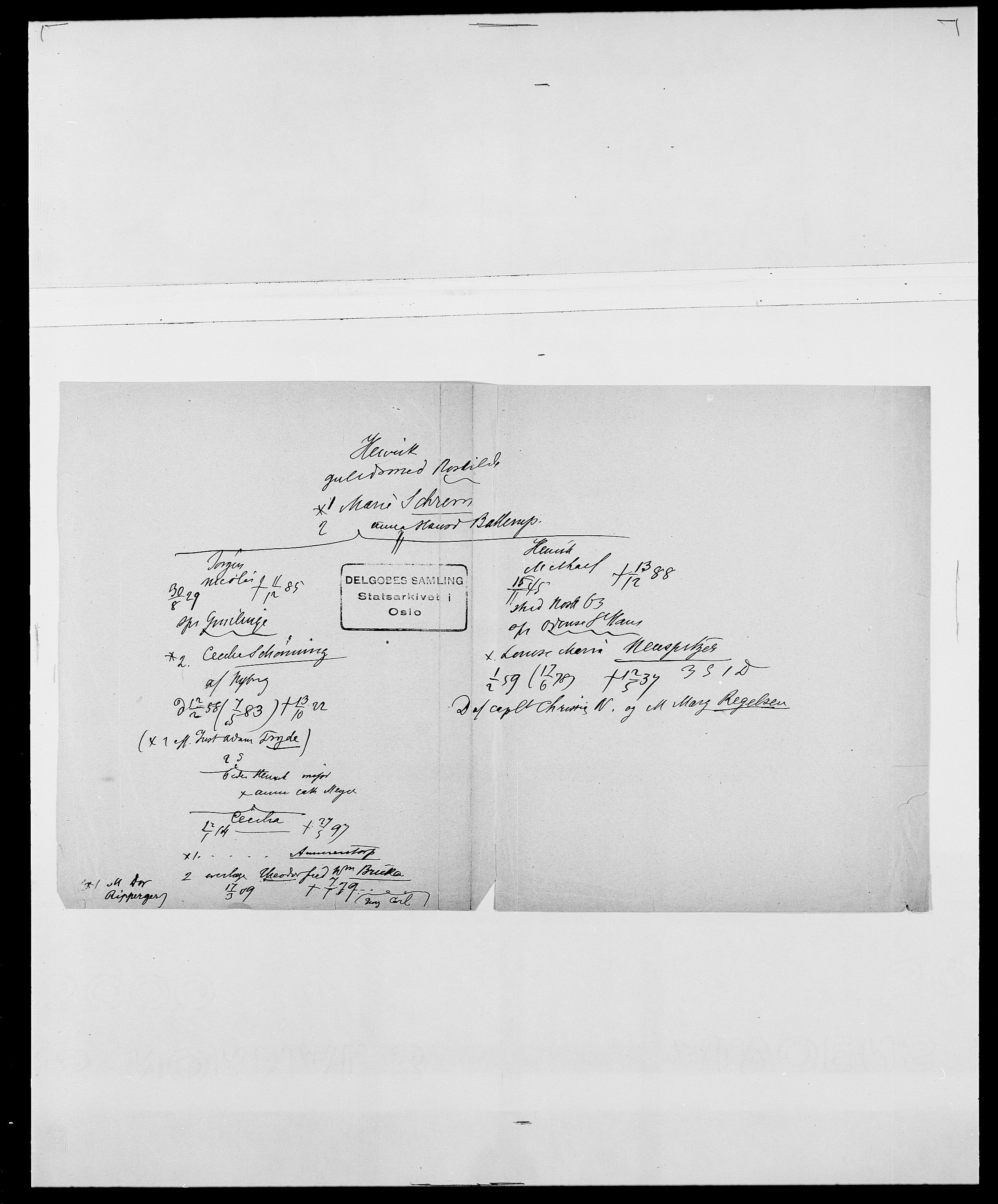 Delgobe, Charles Antoine - samling, AV/SAO-PAO-0038/D/Da/L0001: Aabye - Angerman, p. 239