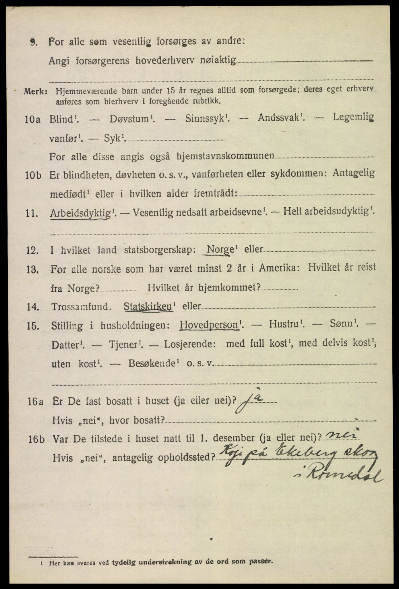 SAH, 1920 census for Løten, 1920, p. 14212