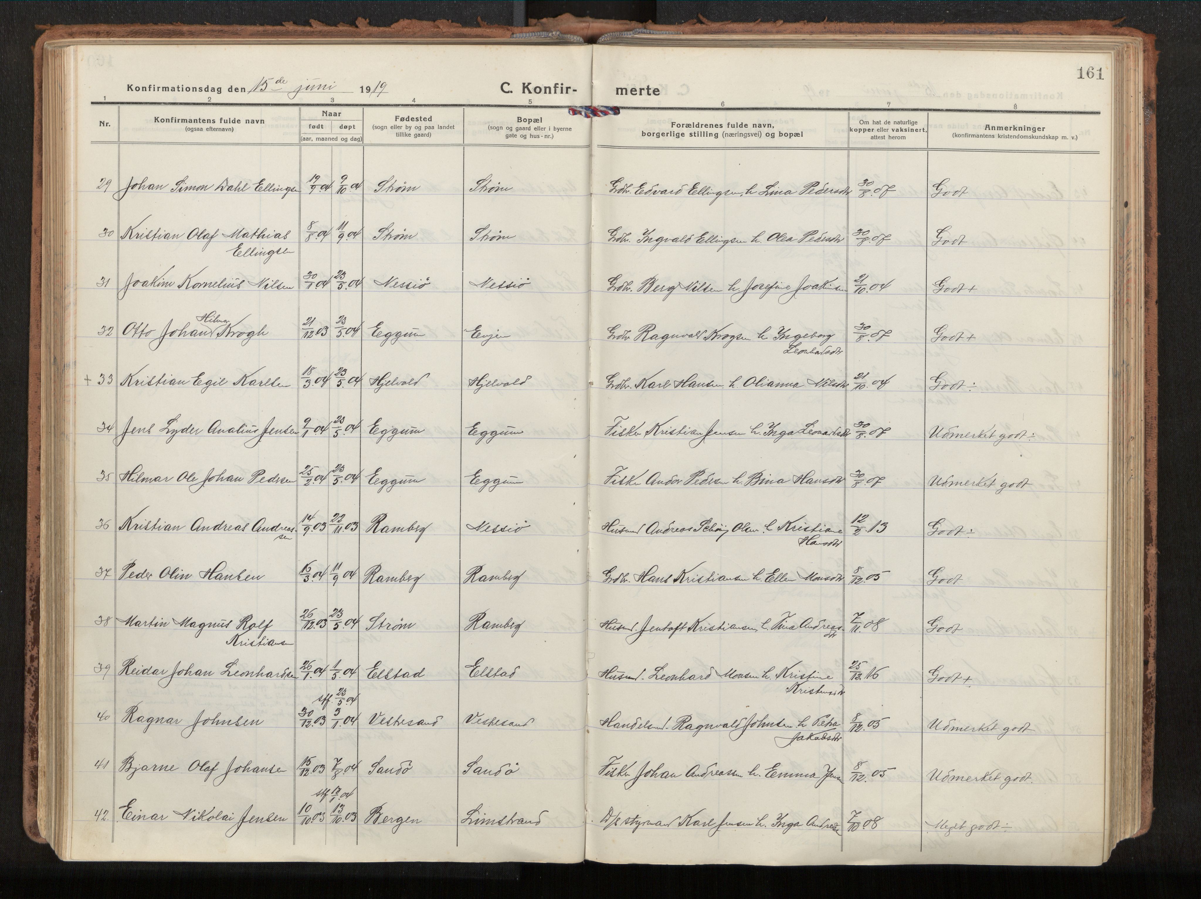 Ministerialprotokoller, klokkerbøker og fødselsregistre - Nordland, AV/SAT-A-1459/880/L1136: Parish register (official) no. 880A10, 1919-1927, p. 161