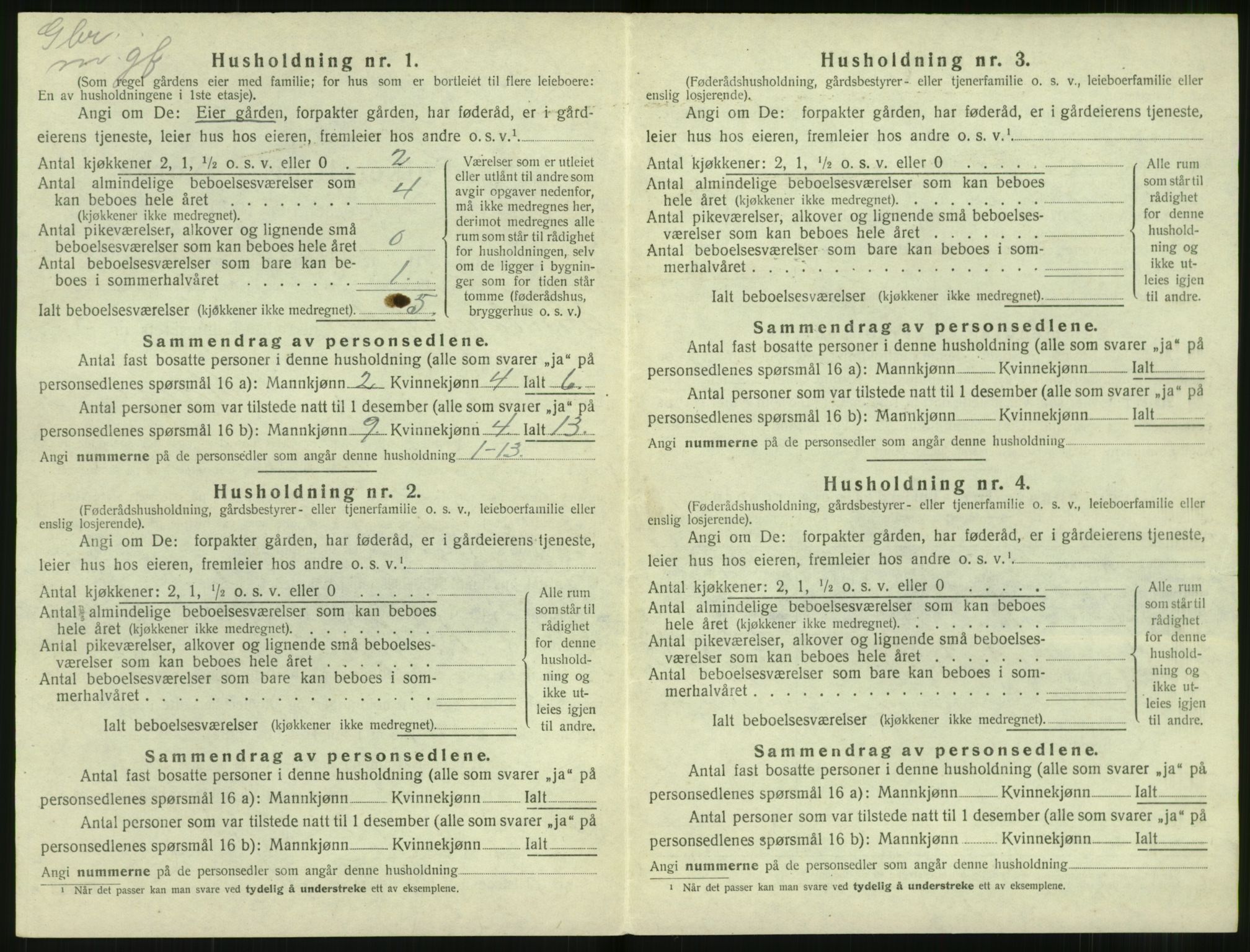 SAT, 1920 census for Stranda, 1920, p. 326