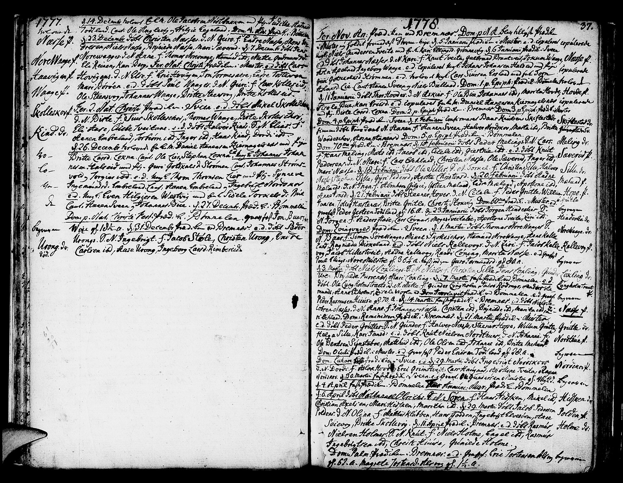 Finnås sokneprestembete, AV/SAB-A-99925/H/Ha/Haa/Haaa/L0003: Parish register (official) no. A 3, 1765-1803, p. 37