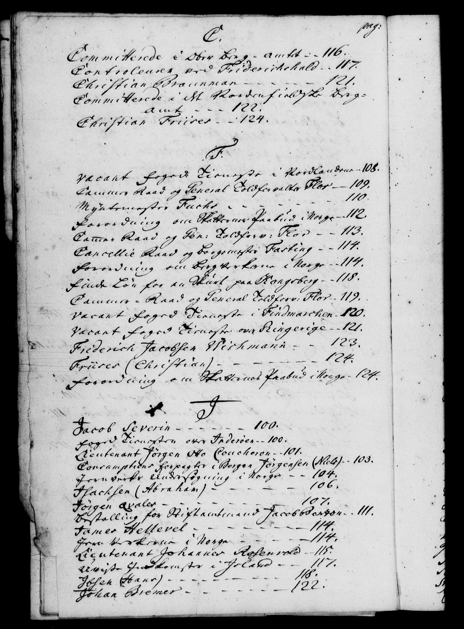 Rentekammeret, Kammerkanselliet, RA/EA-3111/G/Gf/Gfb/L0003: Register til norske relasjons- og resolusjonsprotokoller (merket RK 52.98), 1729-1736