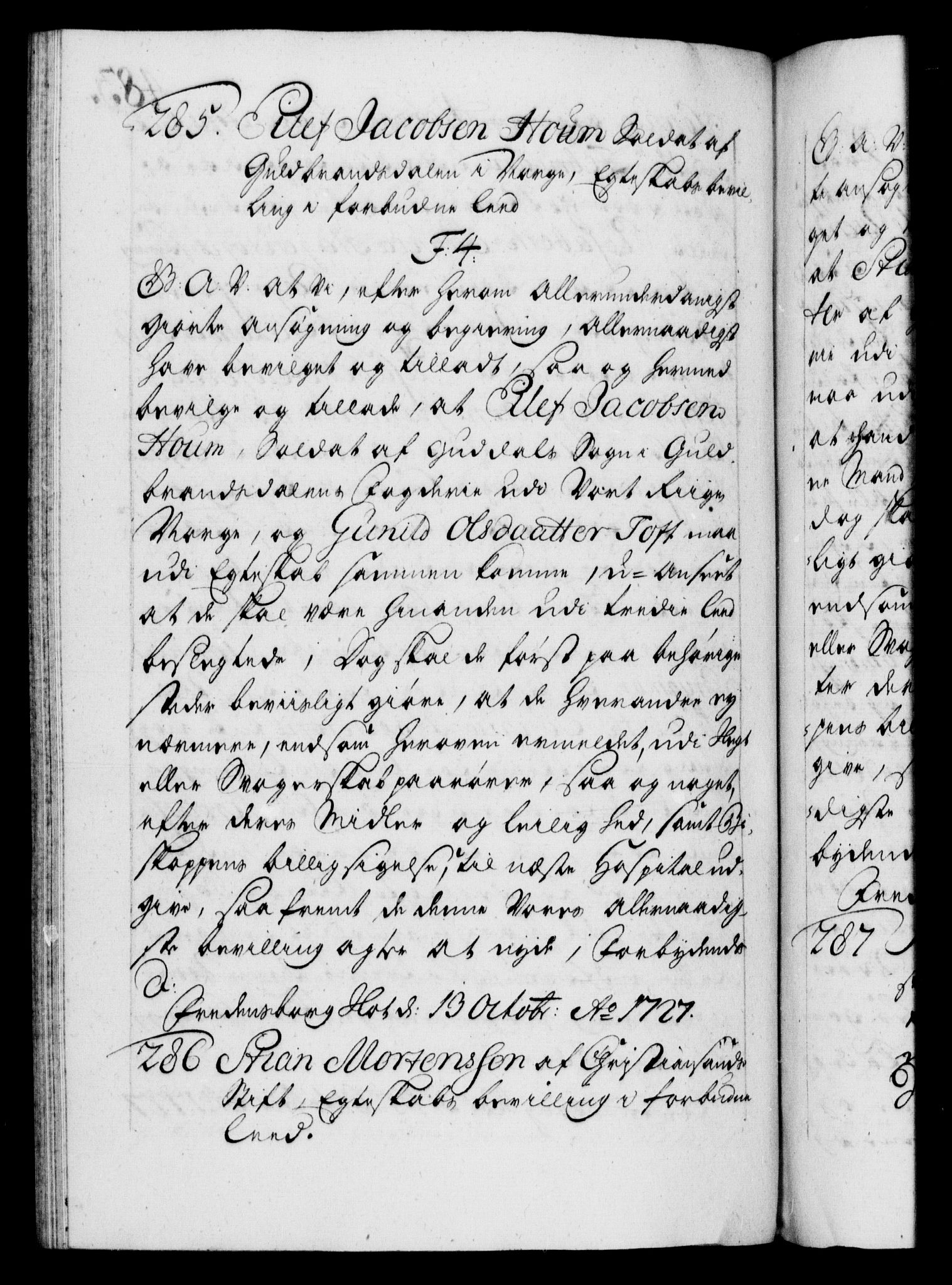 Danske Kanselli 1572-1799, AV/RA-EA-3023/F/Fc/Fca/Fcaa/L0025: Norske registre, 1726-1728, p. 483b