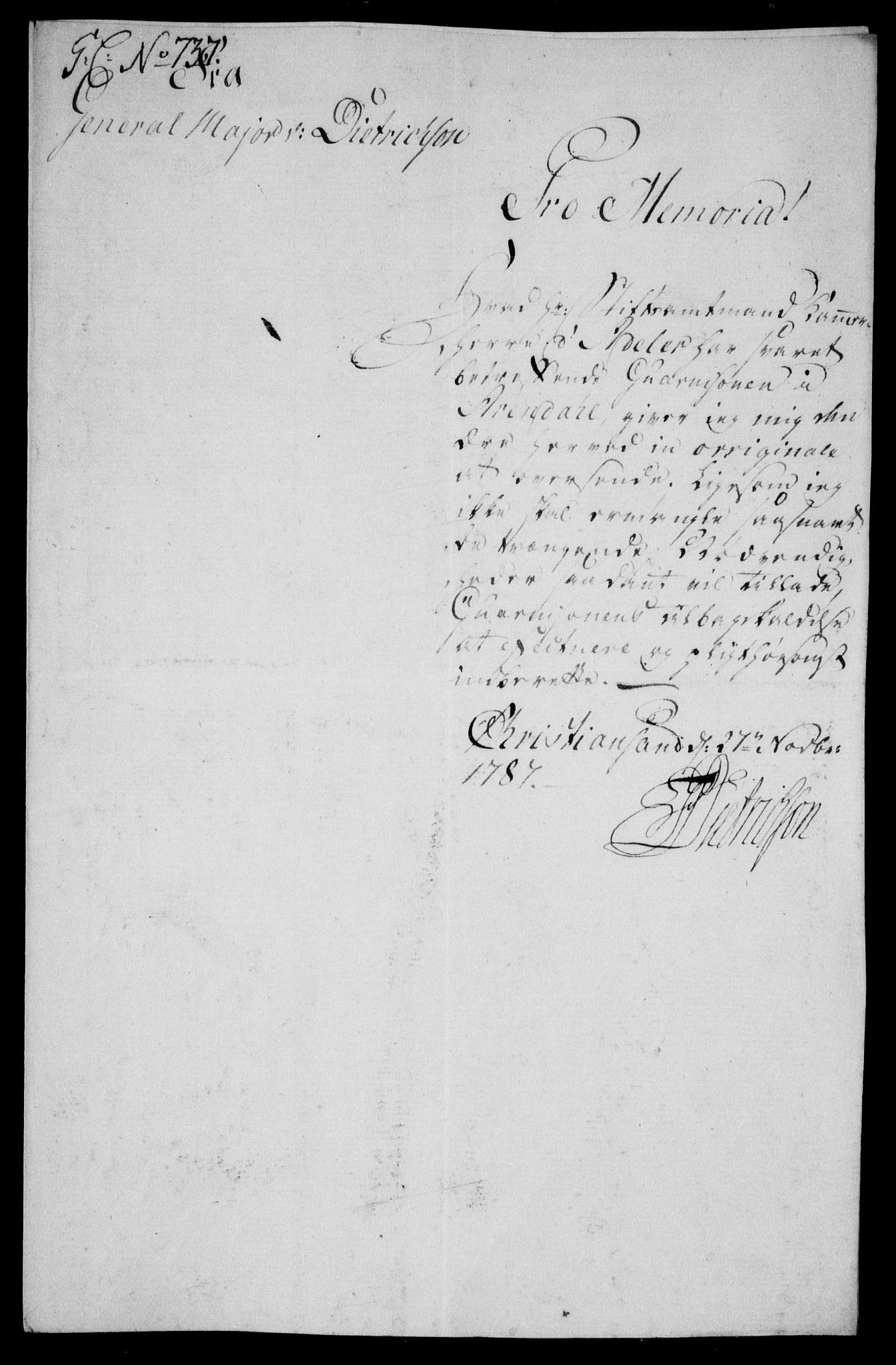 Danske Kanselli, Skapsaker, AV/RA-EA-4061/F/L0097: Skap 16, pakke 7 III, 1787, p. 251