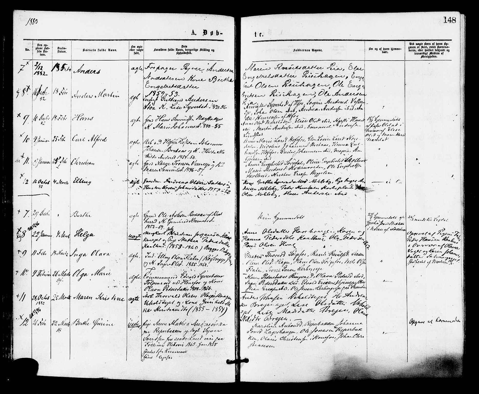 Norderhov kirkebøker, AV/SAKO-A-237/F/Fa/L0015: Parish register (official) no. 15, 1875-1884, p. 148