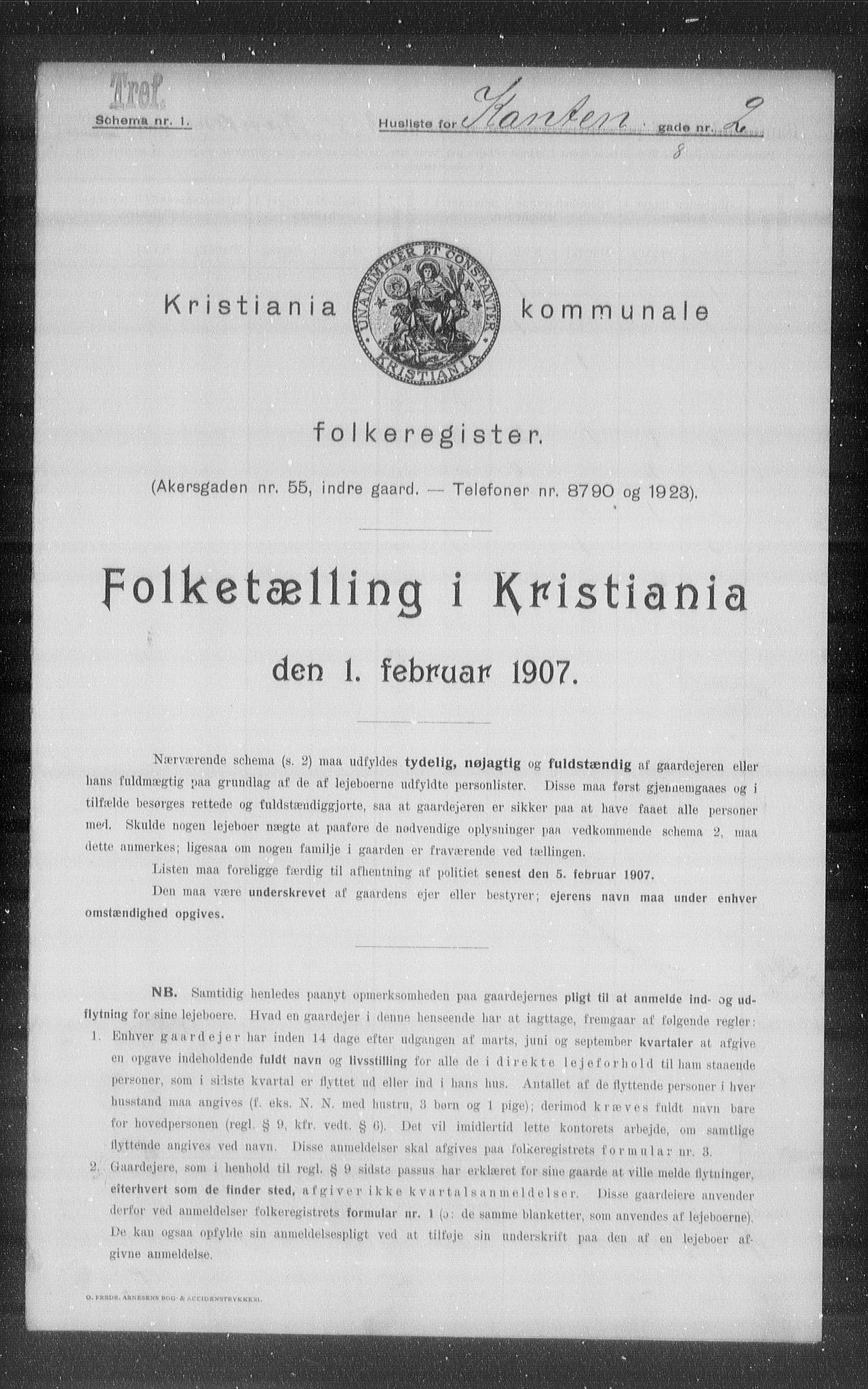 OBA, Municipal Census 1907 for Kristiania, 1907, p. 24541