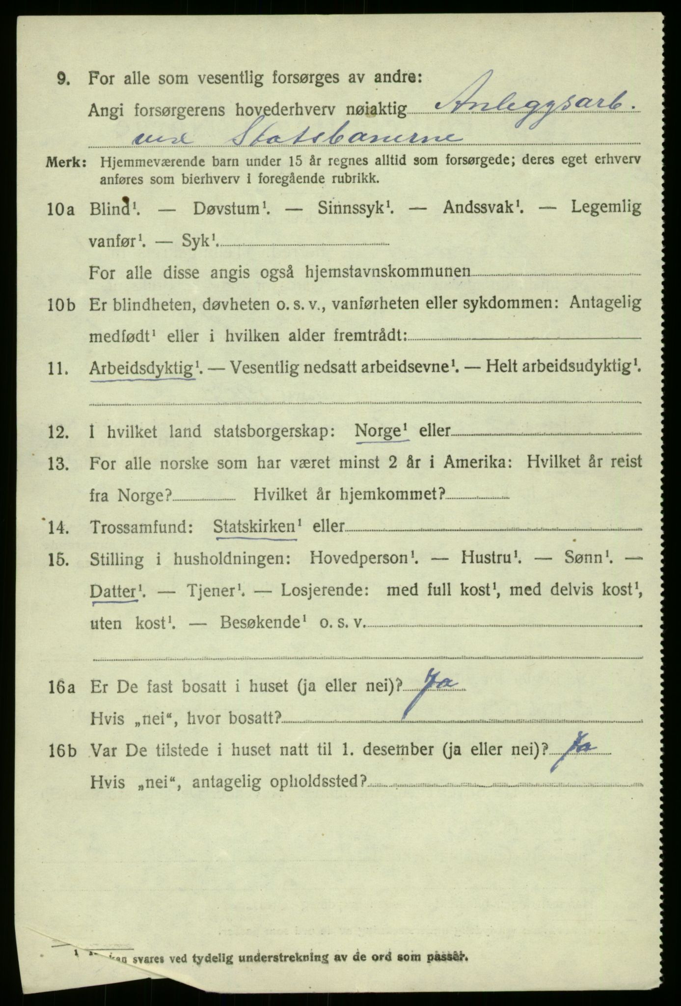 SAB, 1920 census for Bruvik, 1920, p. 5449