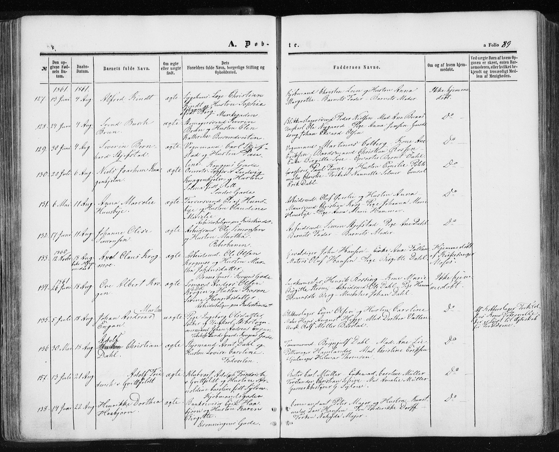 Ministerialprotokoller, klokkerbøker og fødselsregistre - Sør-Trøndelag, AV/SAT-A-1456/601/L0053: Parish register (official) no. 601A21, 1857-1865, p. 89