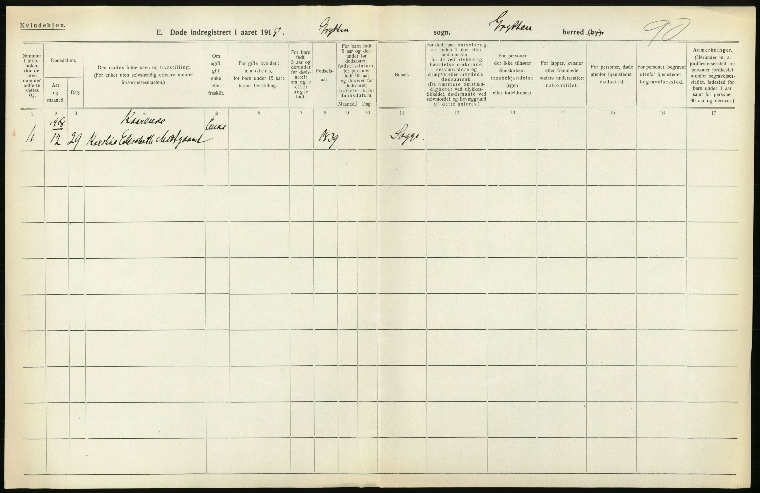 Statistisk sentralbyrå, Sosiodemografiske emner, Befolkning, AV/RA-S-2228/D/Df/Dfb/Dfbh/L0045: Møre fylke: Døde. Bygder og byer., 1918, p. 136