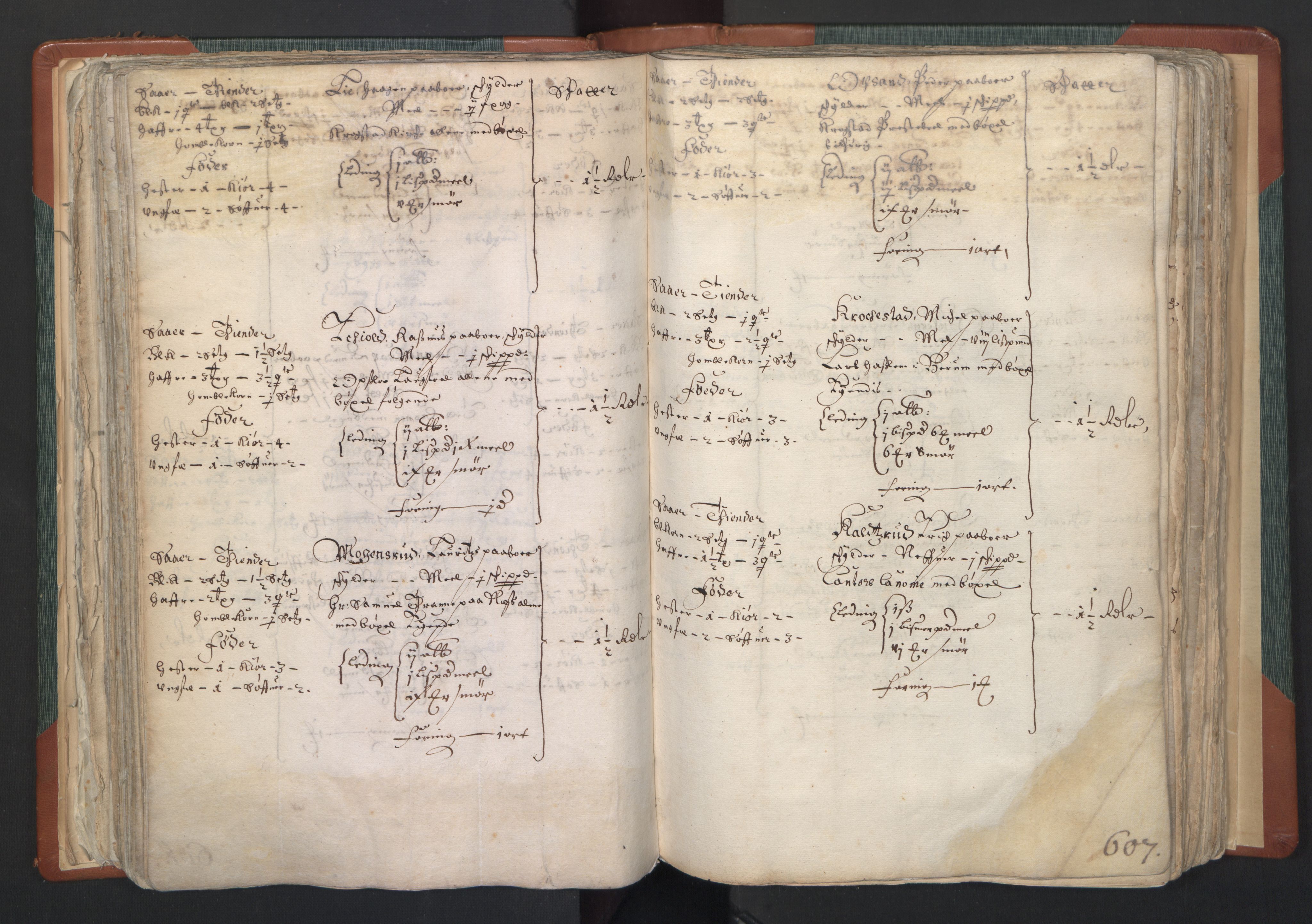 Rentekammeret inntil 1814, Realistisk ordnet avdeling, AV/RA-EA-4070/L/L0005: Kristiania lagdømme. Alminnelig jordebok med skatteligning for Marker og Follo len., 1661, p. 606b-607a