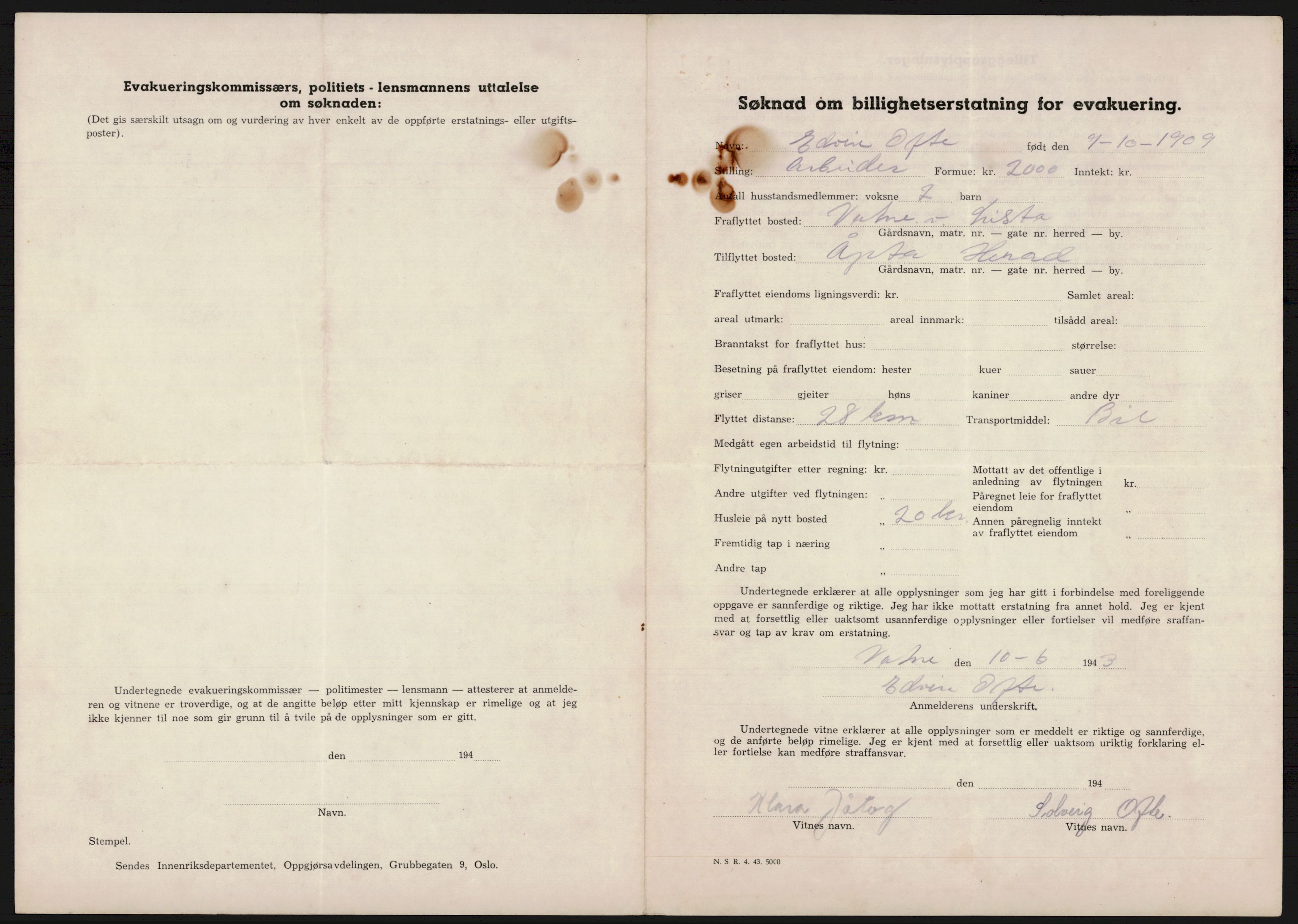 Forsvarsdepartementet, 10. kontor / Oppgjørskontoret, AV/RA-RAFA-1225/D/Db/L0178: Lista oppgjørskontor, 1941-1947, p. 1007