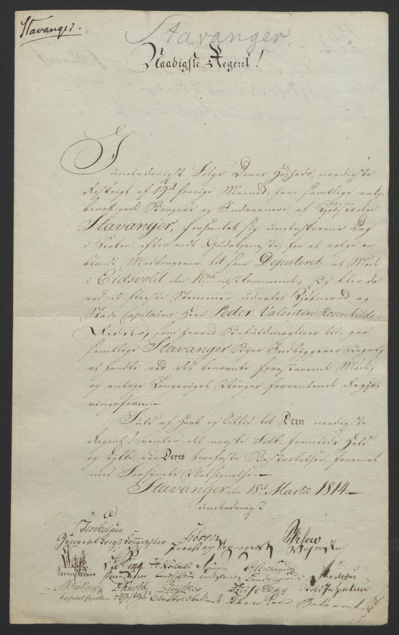Statsrådssekretariatet, RA/S-1001/D/Db/L0007: Fullmakter for Eidsvollsrepresentantene i 1814. , 1814, p. 62