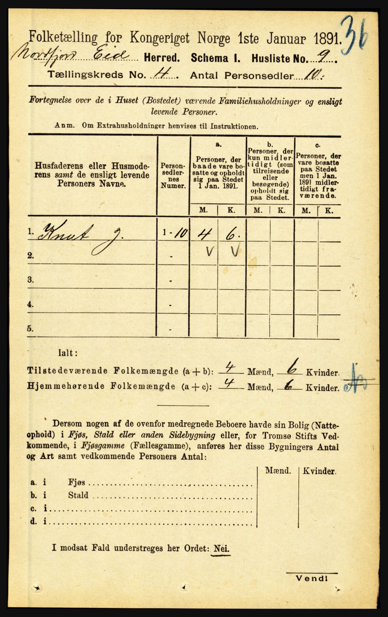 RA, 1891 census for 1443 Eid, 1891, p. 844
