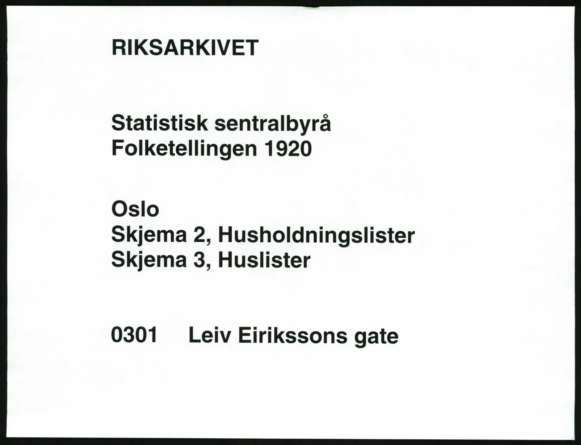 SAO, 1920 census for Kristiania, 1920, p. 58296