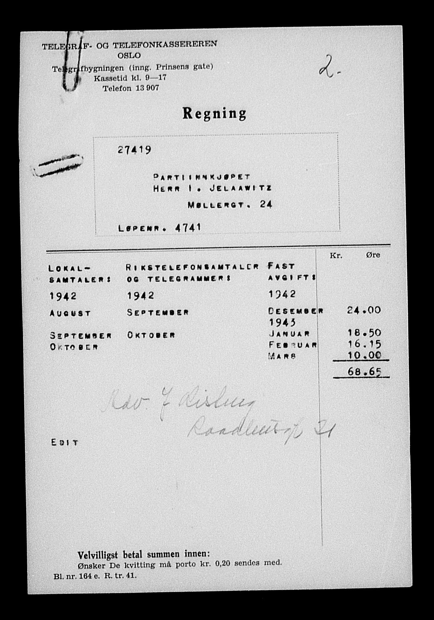 Justisdepartementet, Tilbakeføringskontoret for inndratte formuer, AV/RA-S-1564/H/Hc/Hcc/L0948: --, 1945-1947, p. 128