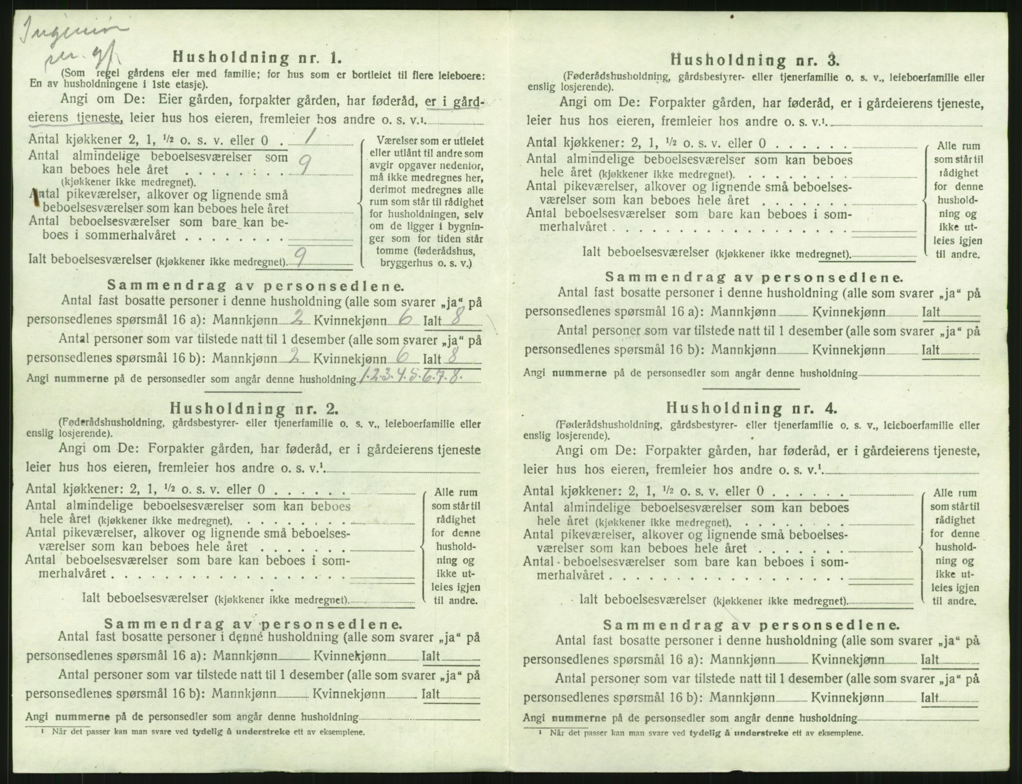 SAH, 1920 census for Kvikne, 1920, p. 37