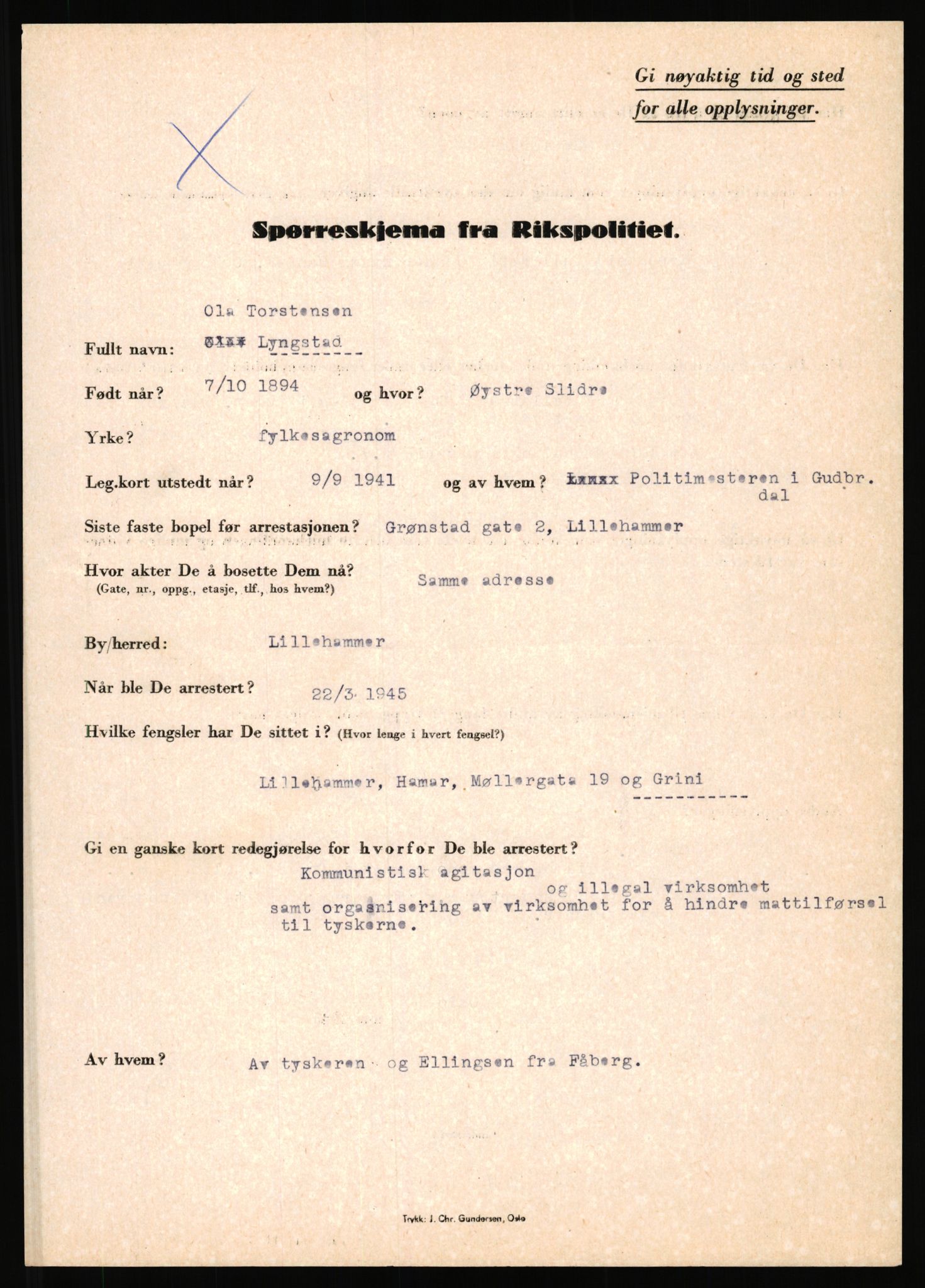 Rikspolitisjefen, AV/RA-S-1560/L/L0011: Lucassen, Oscar Fredrik - Moen, Olav, 1940-1945, p. 203