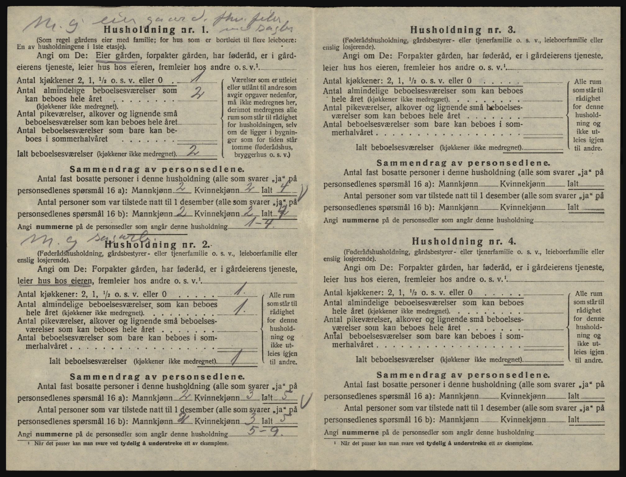 SAO, 1920 census for Glemmen, 1920, p. 450