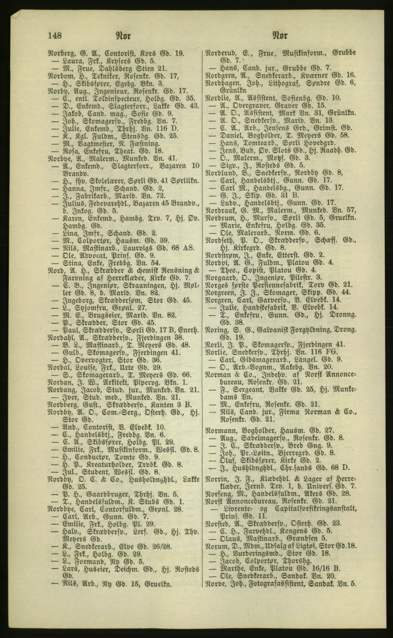 Kristiania/Oslo adressebok, PUBL/-, 1881, p. 148