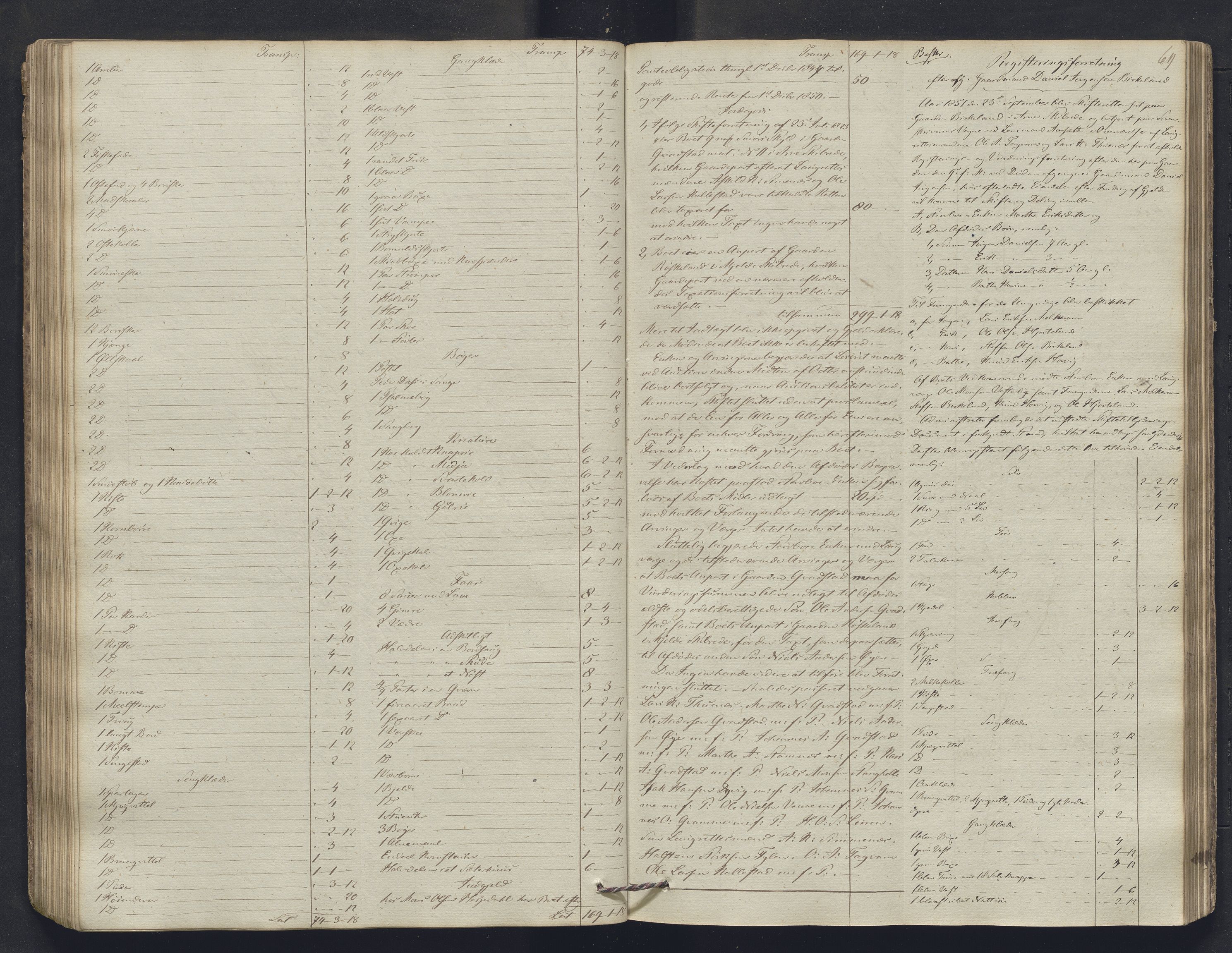 Nordhordland sorenskrivar, SAB/A-2901/1/H/Hb/L0004: Registreringsprotokollar, 1846-1852, p. 69