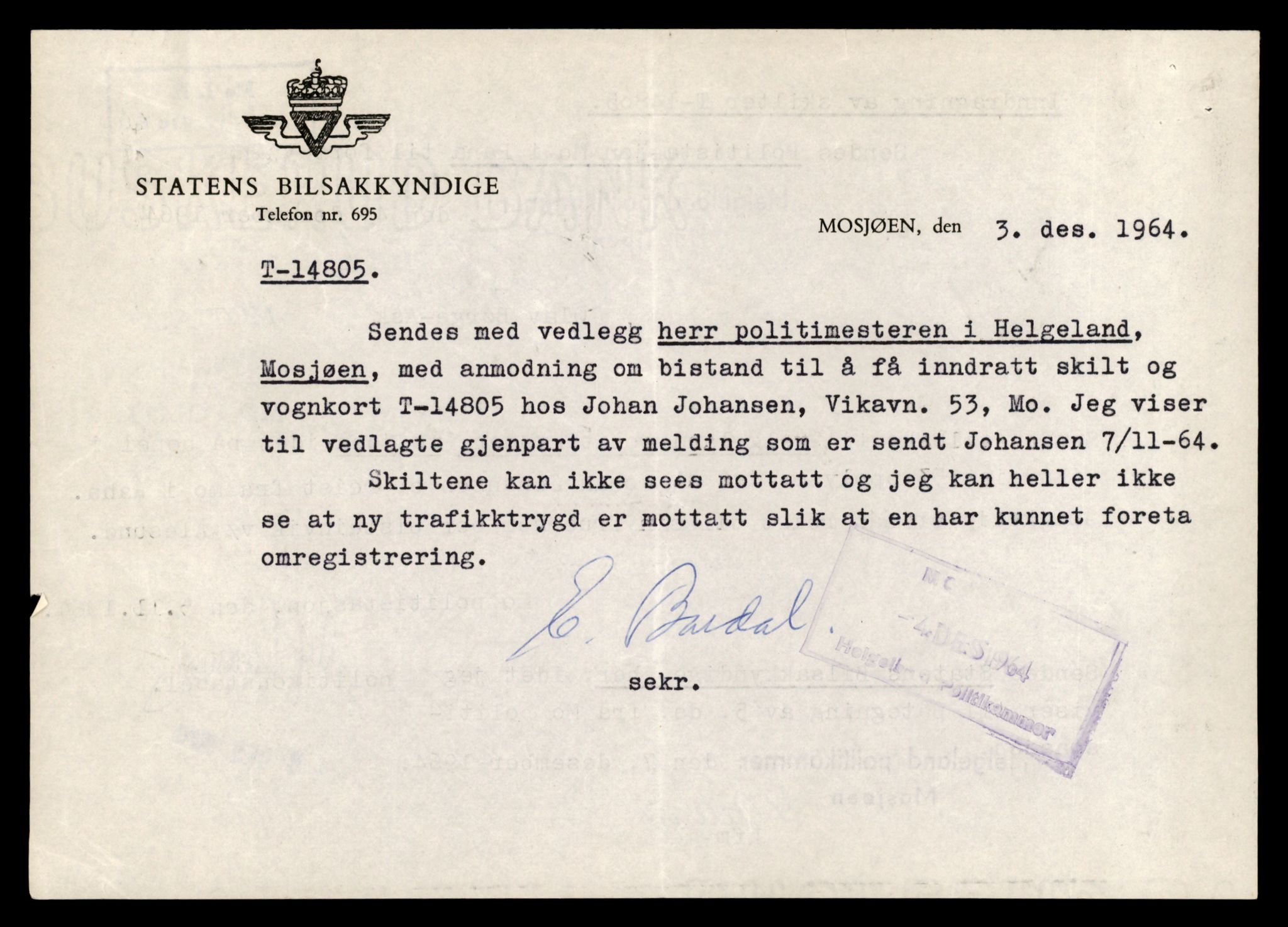Møre og Romsdal vegkontor - Ålesund trafikkstasjon, AV/SAT-A-4099/F/Fe/L0048: Registreringskort for kjøretøy T 14721 - T 14863, 1927-1998, p. 1805
