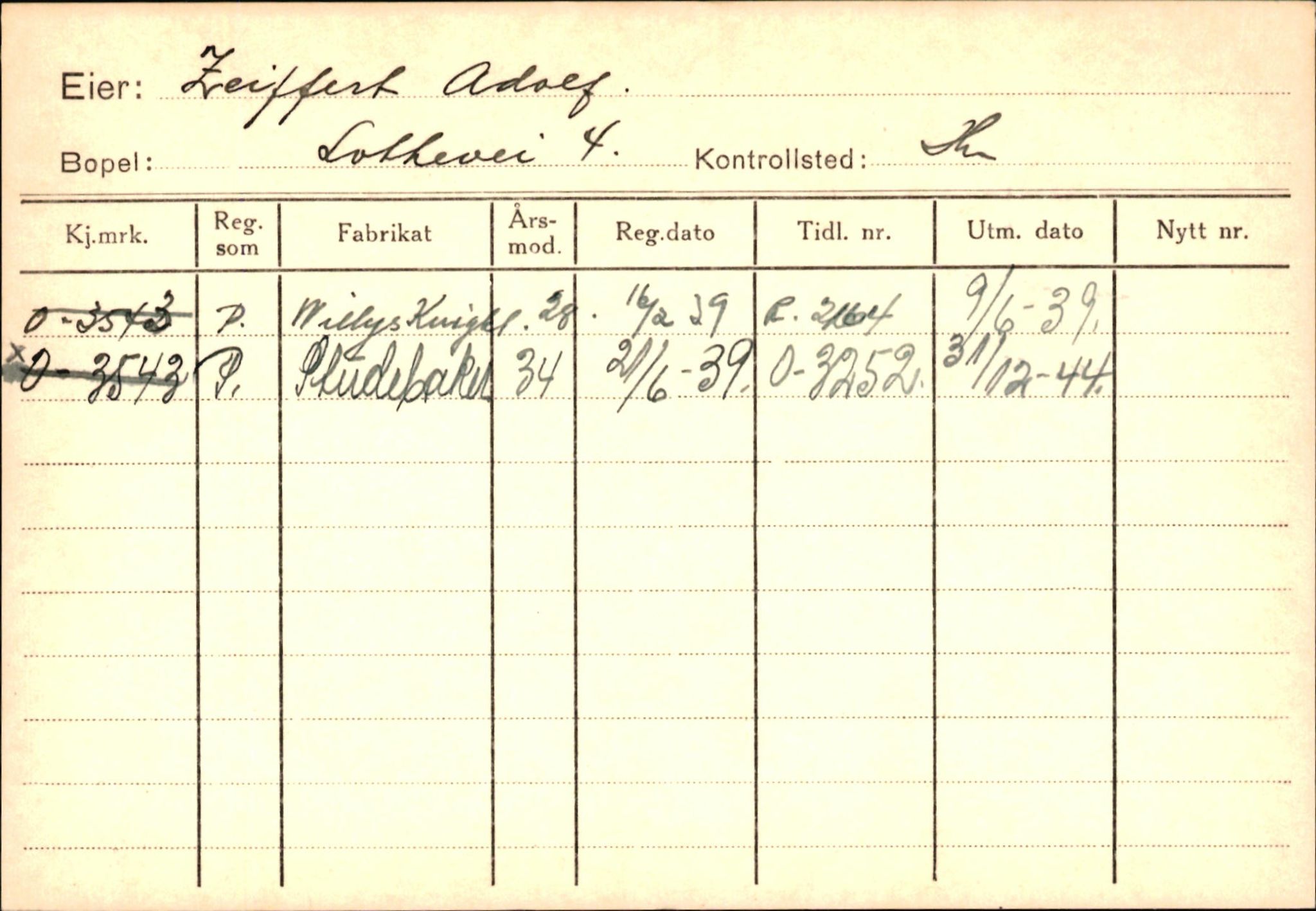 Statens vegvesen, Hordaland vegkontor, AV/SAB-A-5201/2/Hb/L0037: O-eierkort W-P, 1920-1971, p. 1003